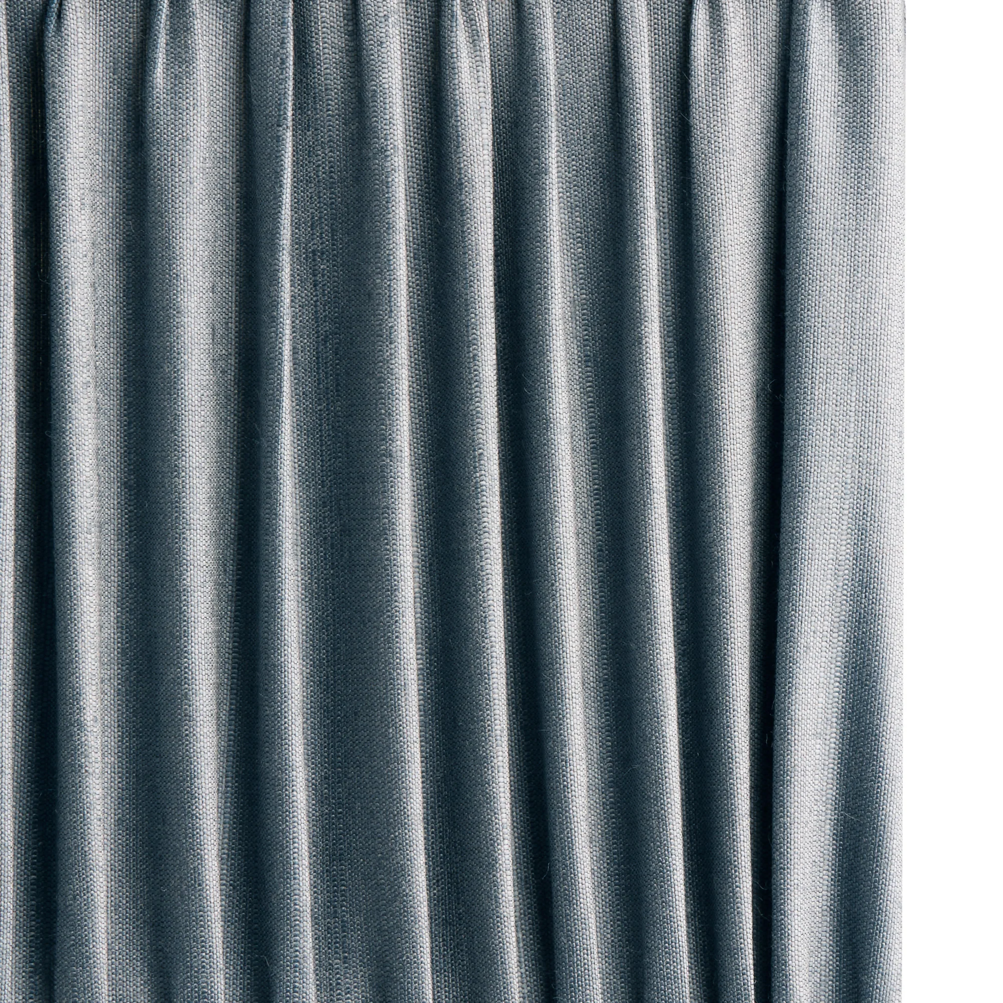 10.5cm tall square gathered shade in Moonstone silk with velvet tape