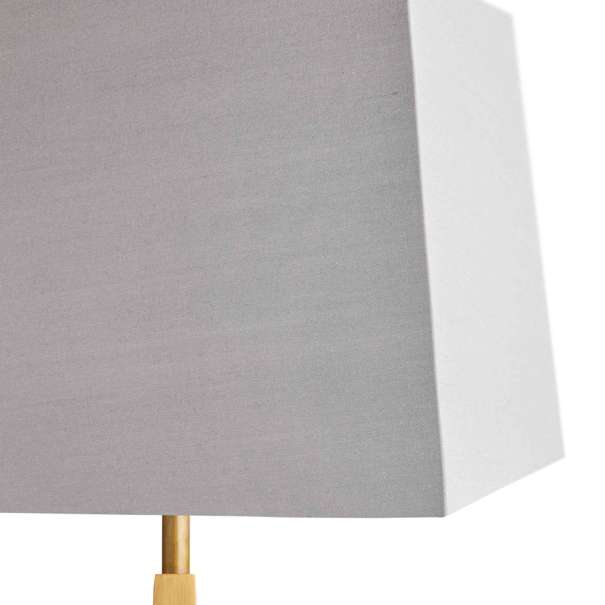 13cm tapered square lampshade in Pewter dupion silk - Image 3