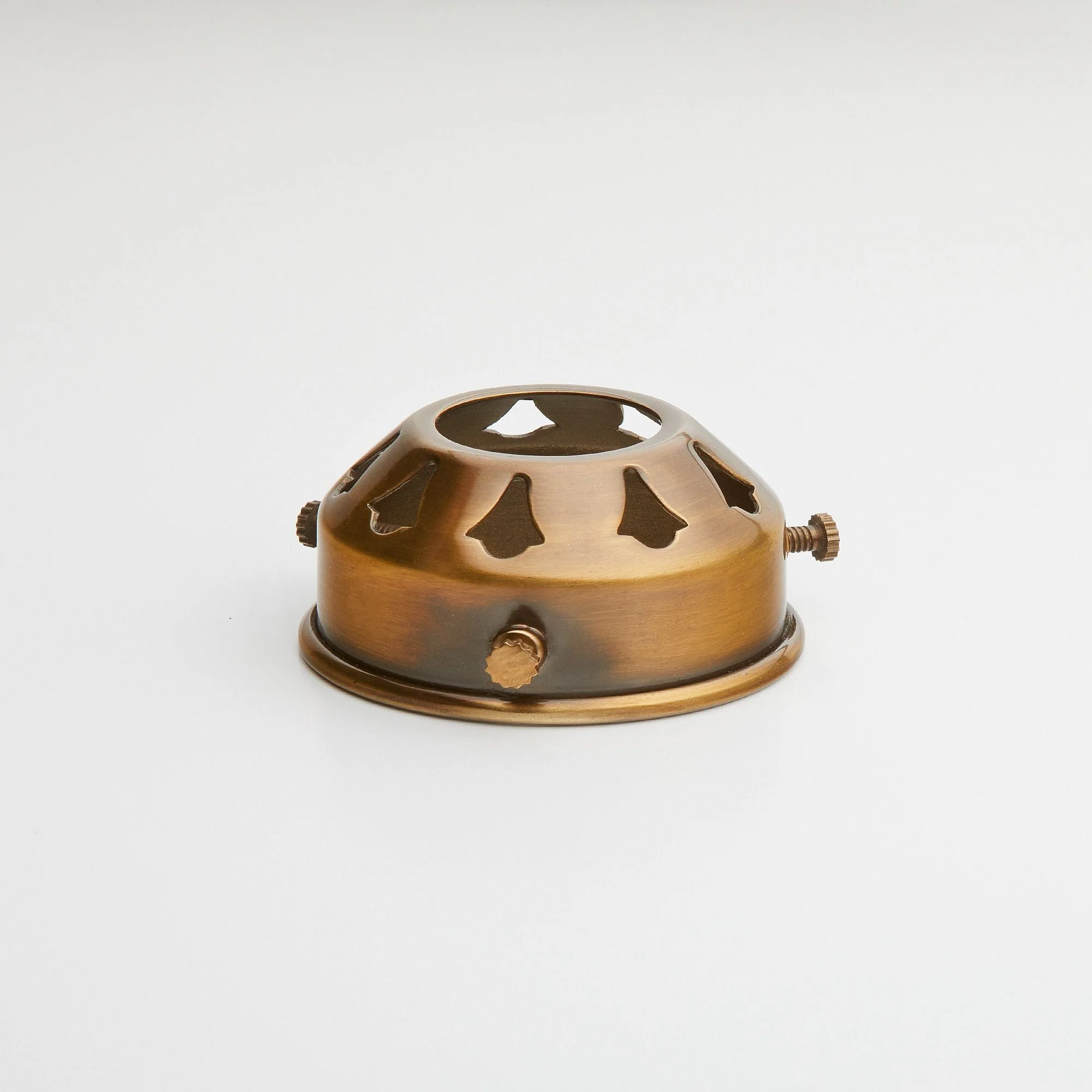 Henrietta gallery in antiqued brass