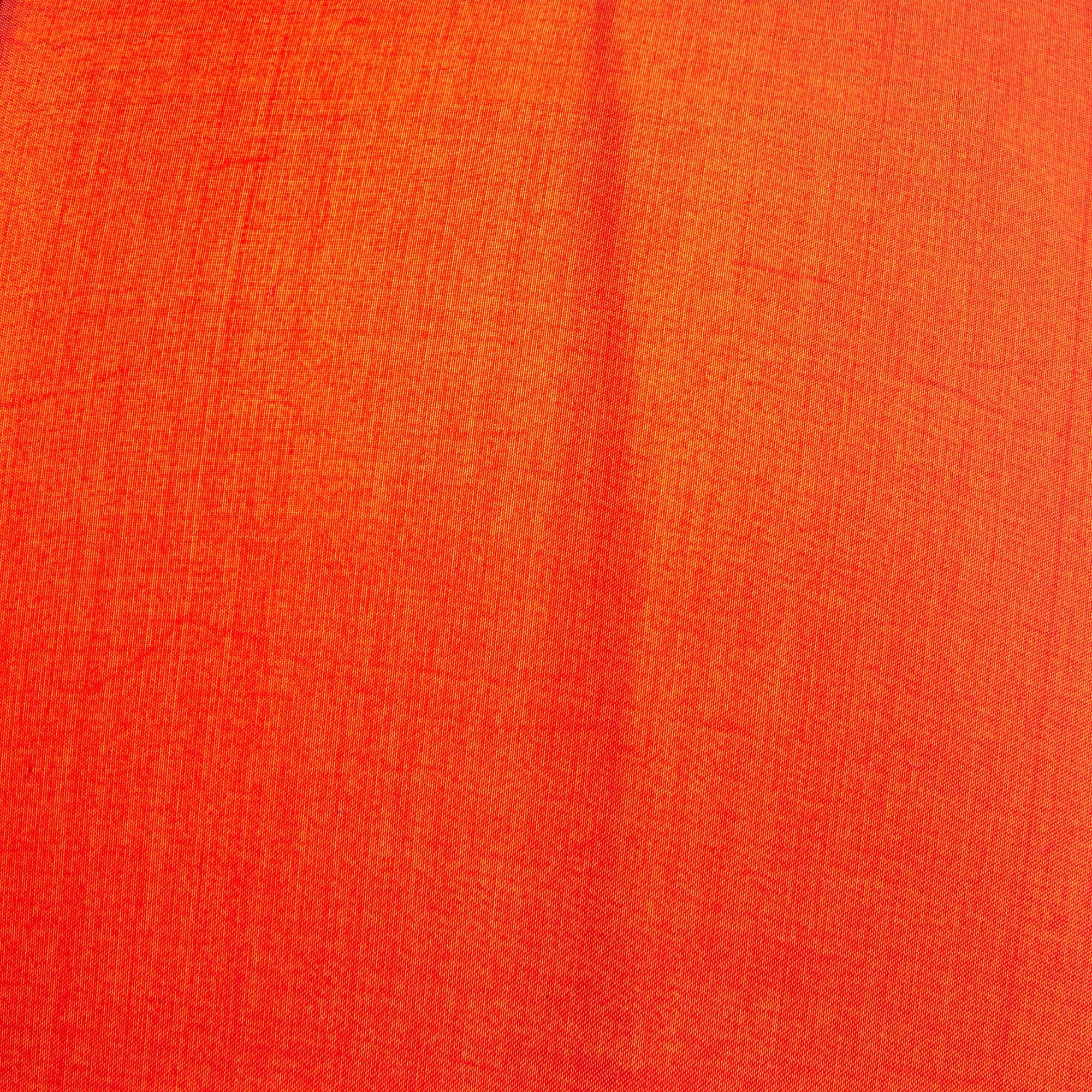 14cm short drum lampshade in saffron dupion silk - Image 4