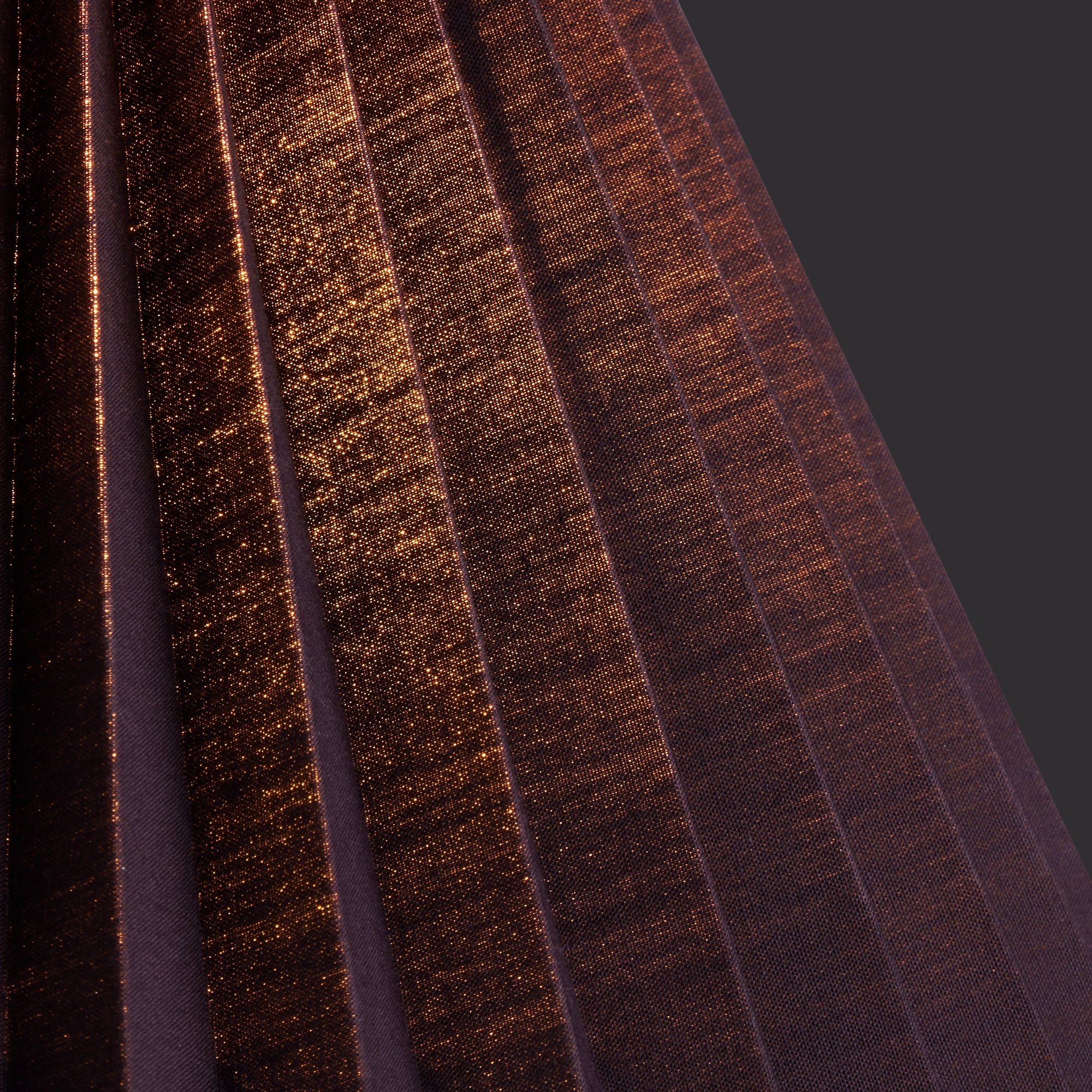 14cm tall tapered folded shade in black - Image 3