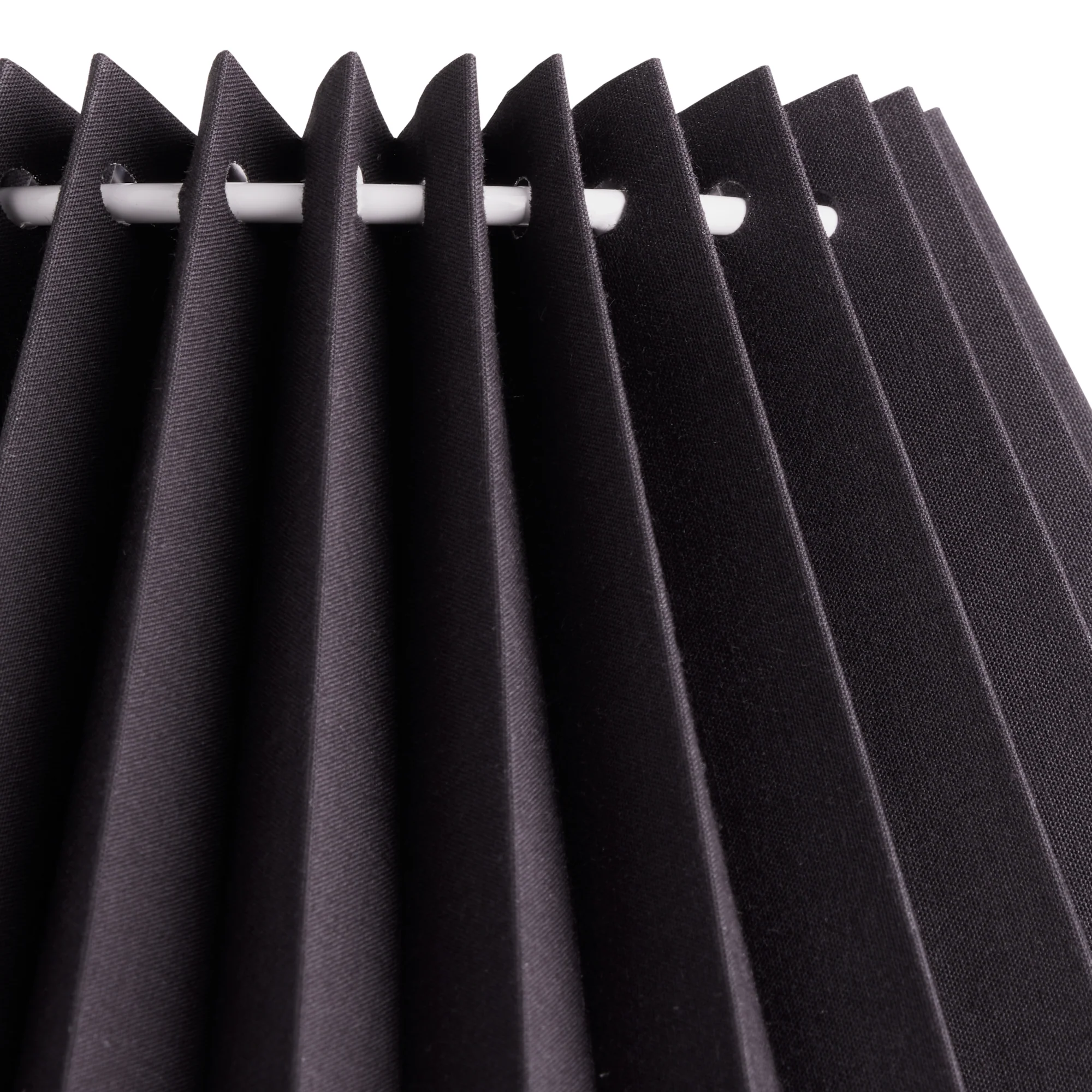 14cm tall tapered folded shade in black - Image 4