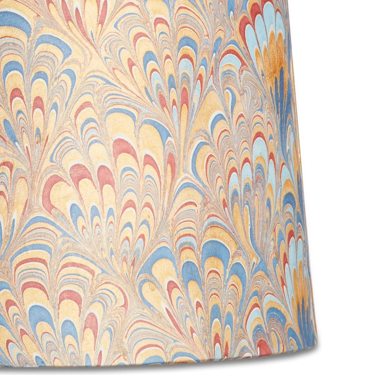 14cm Tall Tapered hand made marbled paper shade in golden piave - Image 2