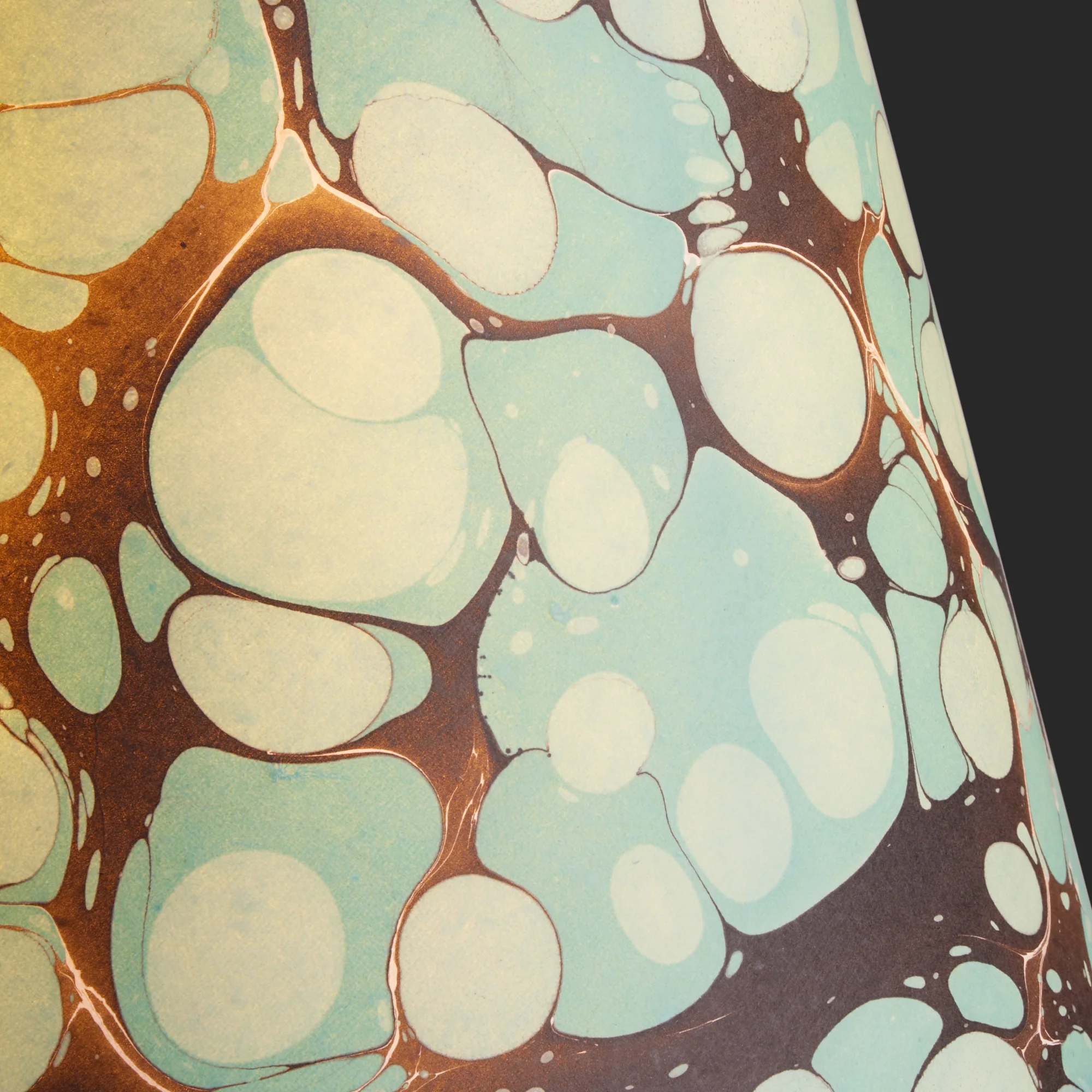 14cm tall tapered shade in Adige hand made marble paper - Image 3