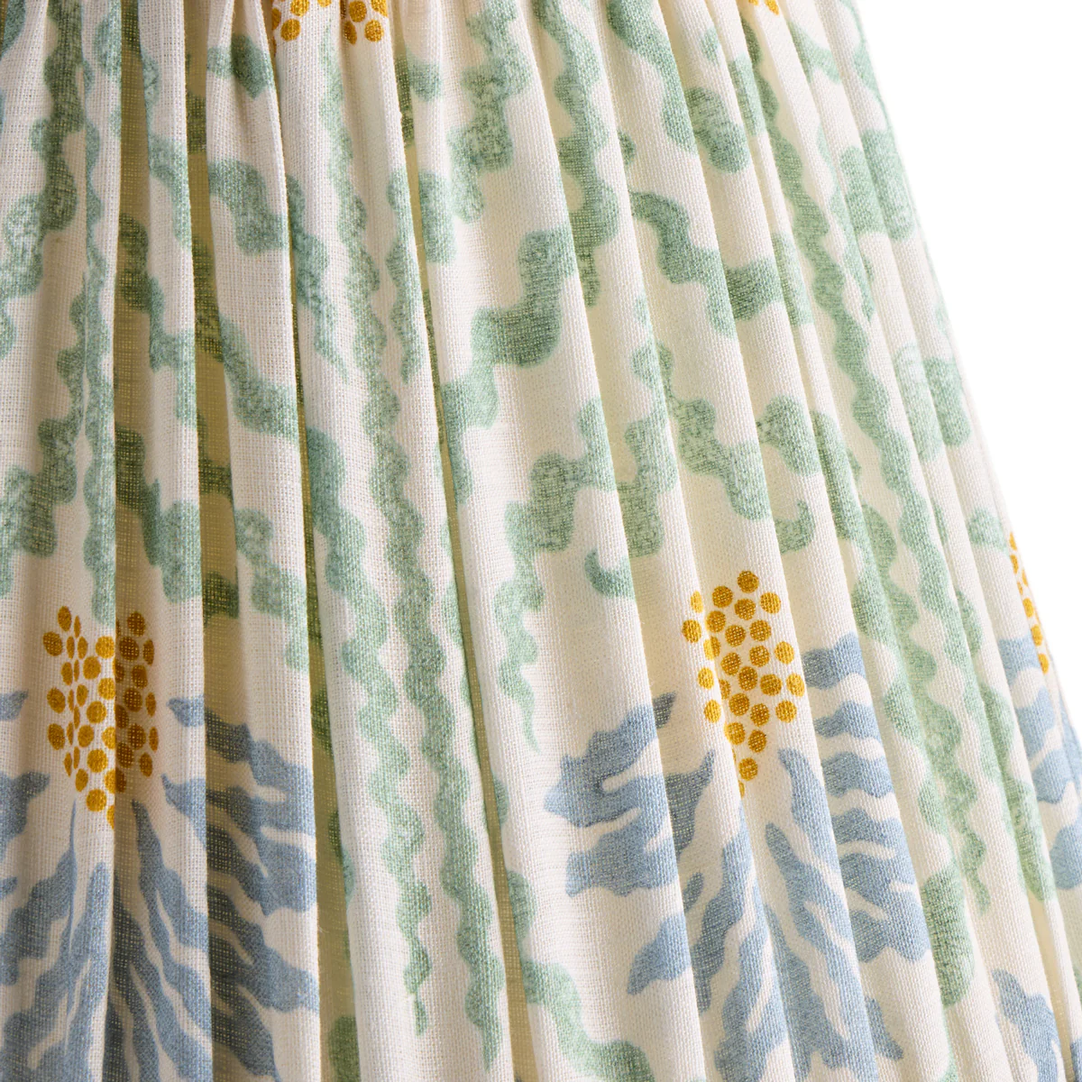 14cm Tall tapered shade in beryl 'palmette' linen by Ellen Merchant