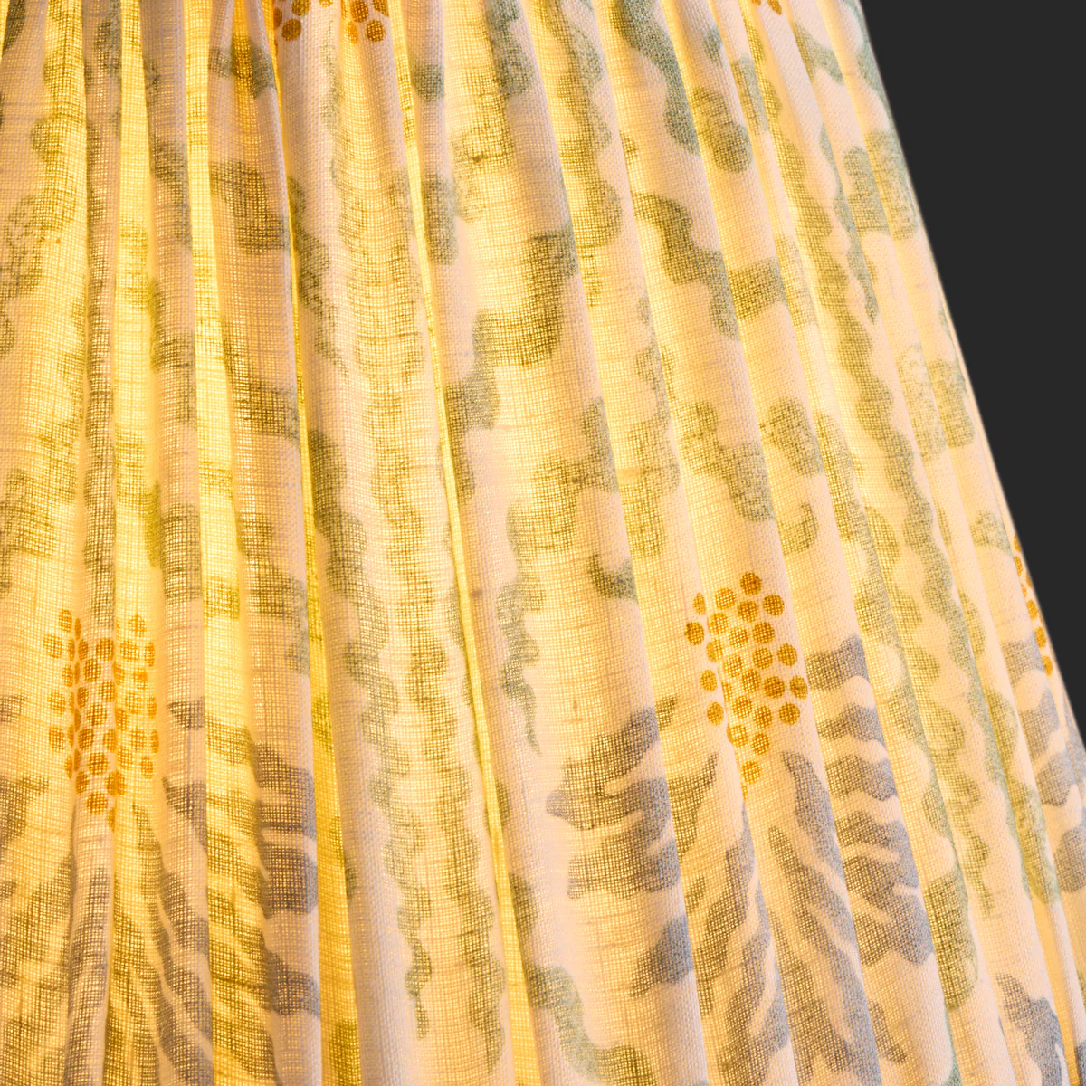 14cm Tall tapered shade in beryl 'palmette' linen by Ellen Merchant - Image 3