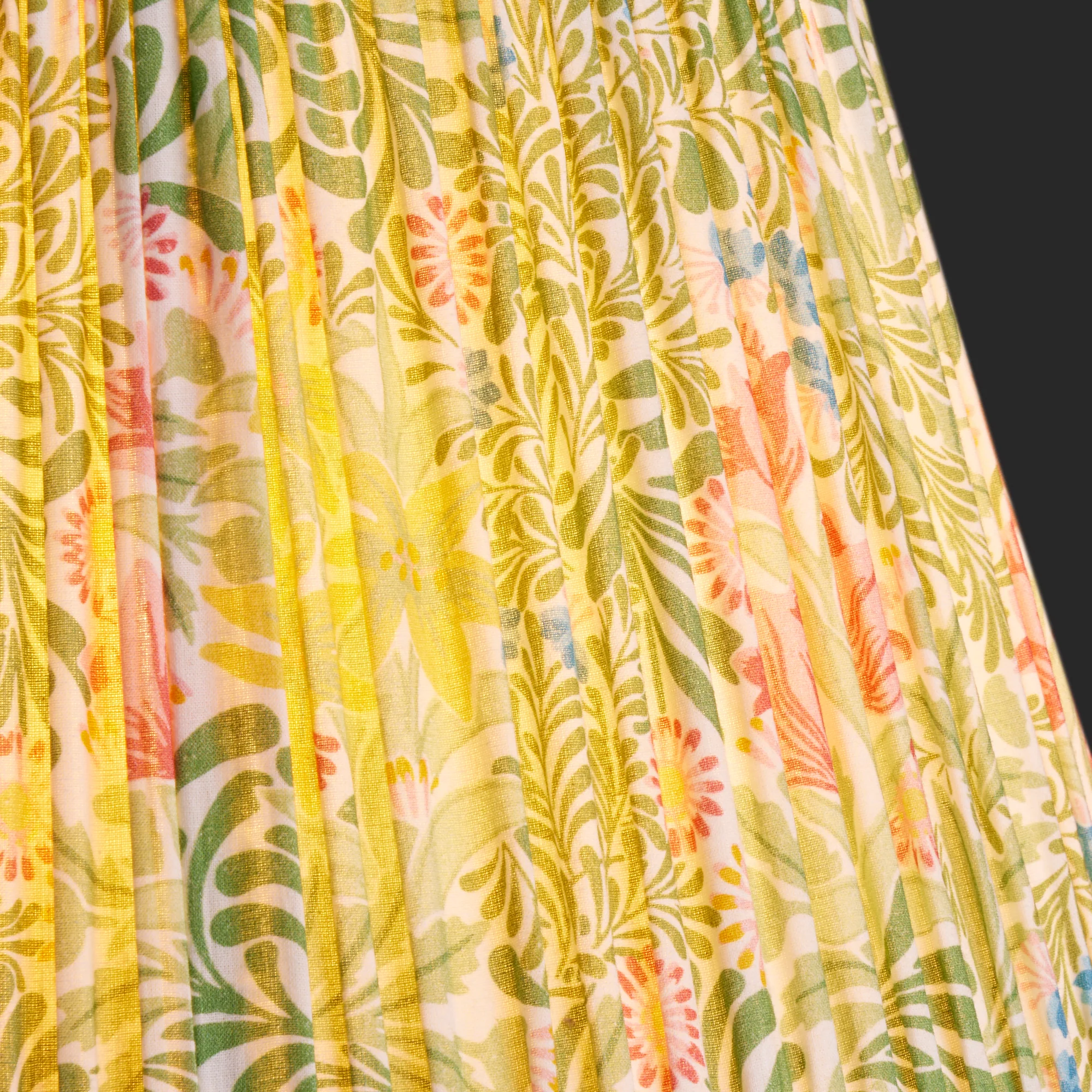 14cm tall tapered shade in boughs green and rose Bower printed cotton by Morris & Co. - Image 3