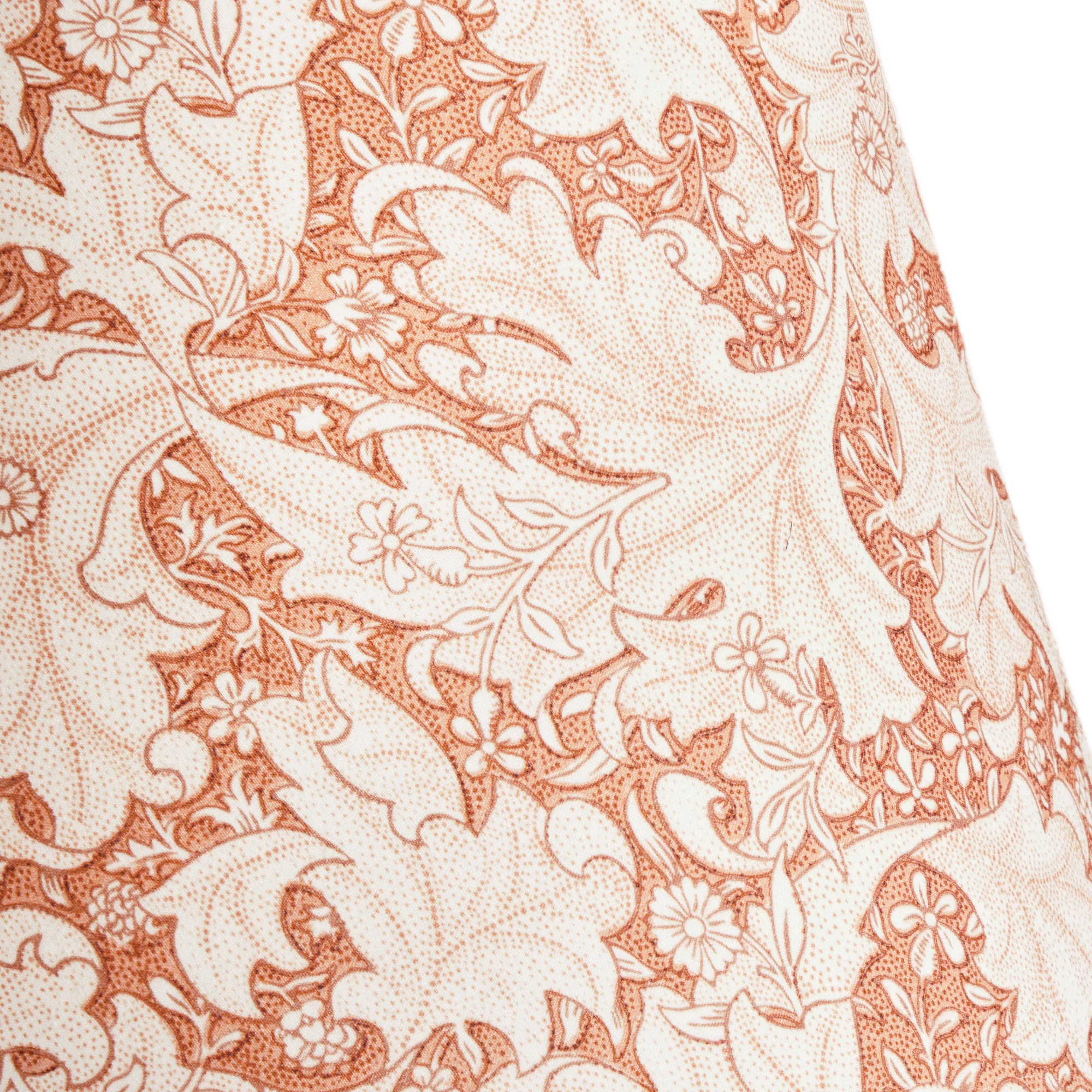 14cm tall tapered shade in brick dust Wallflower printed cotton by Morris & Co.