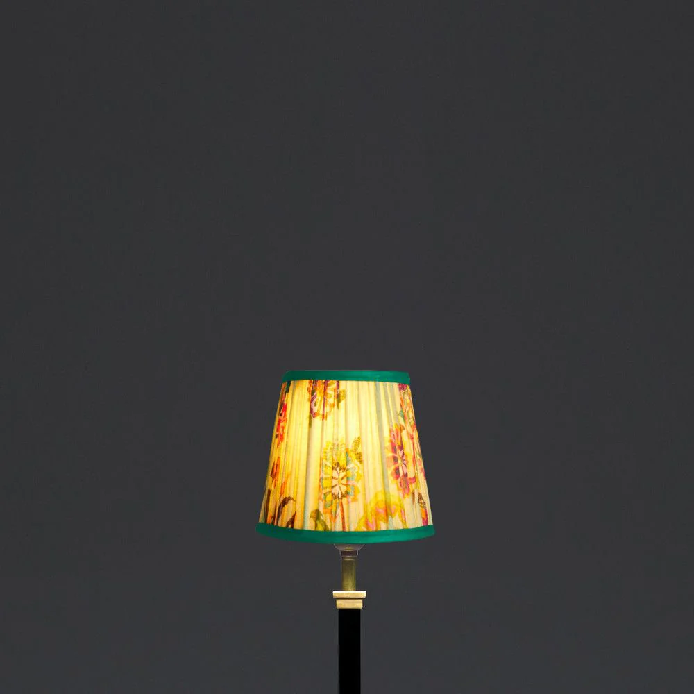 14cm tall tapered shade in green Paisley by Matthew Williamson - Image 4