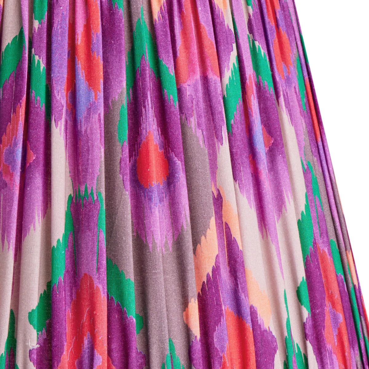 14cm tall tapered shade in magenta mala ikat by Matthew Williamson