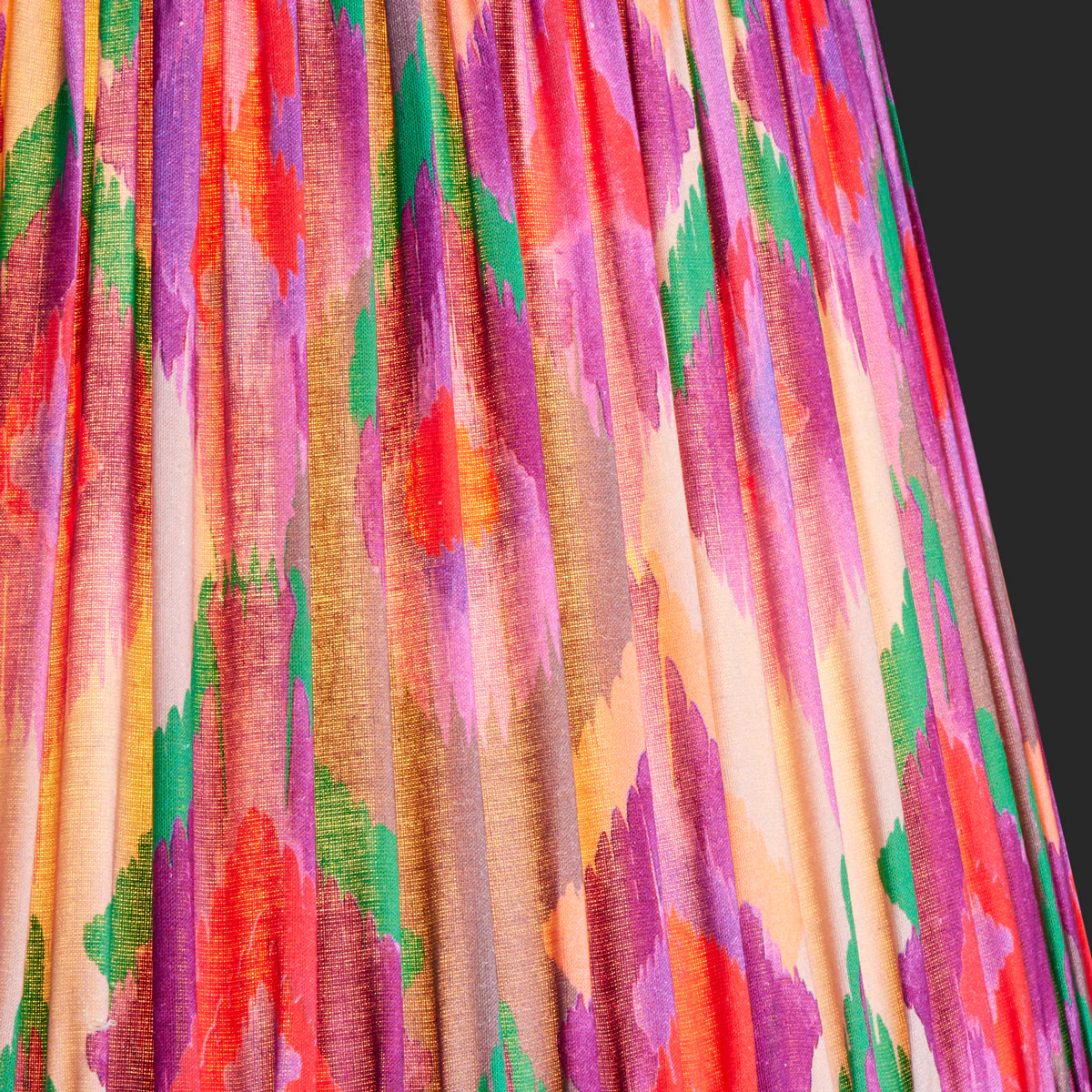 14cm tall tapered shade in magenta mala ikat by Matthew Williamson - Image 3