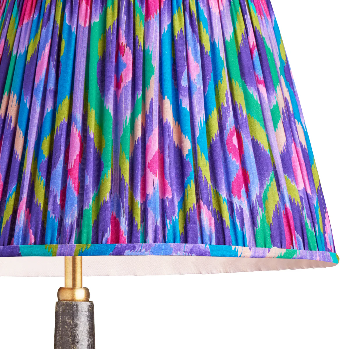 14cm tall tapered shade in purple mala ikat by Matthew Williamson - Image 2