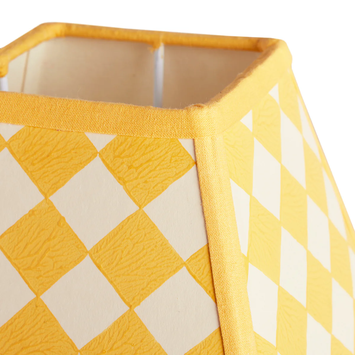 15cm Milford check square shade in cornsilk - Image 4