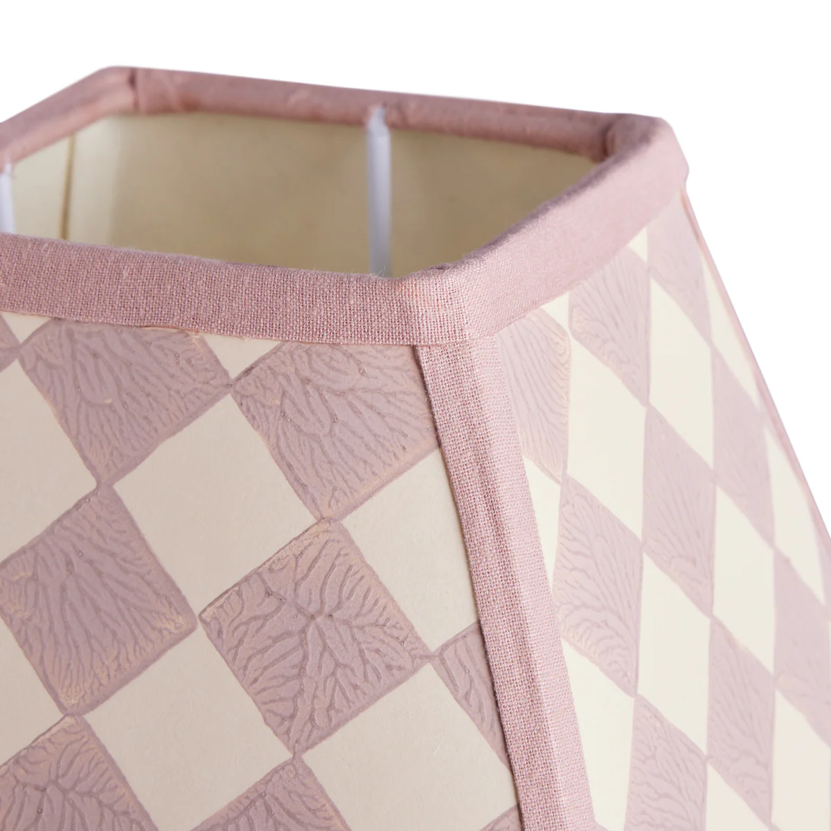 15cm Milford check square shade in petal - Image 4