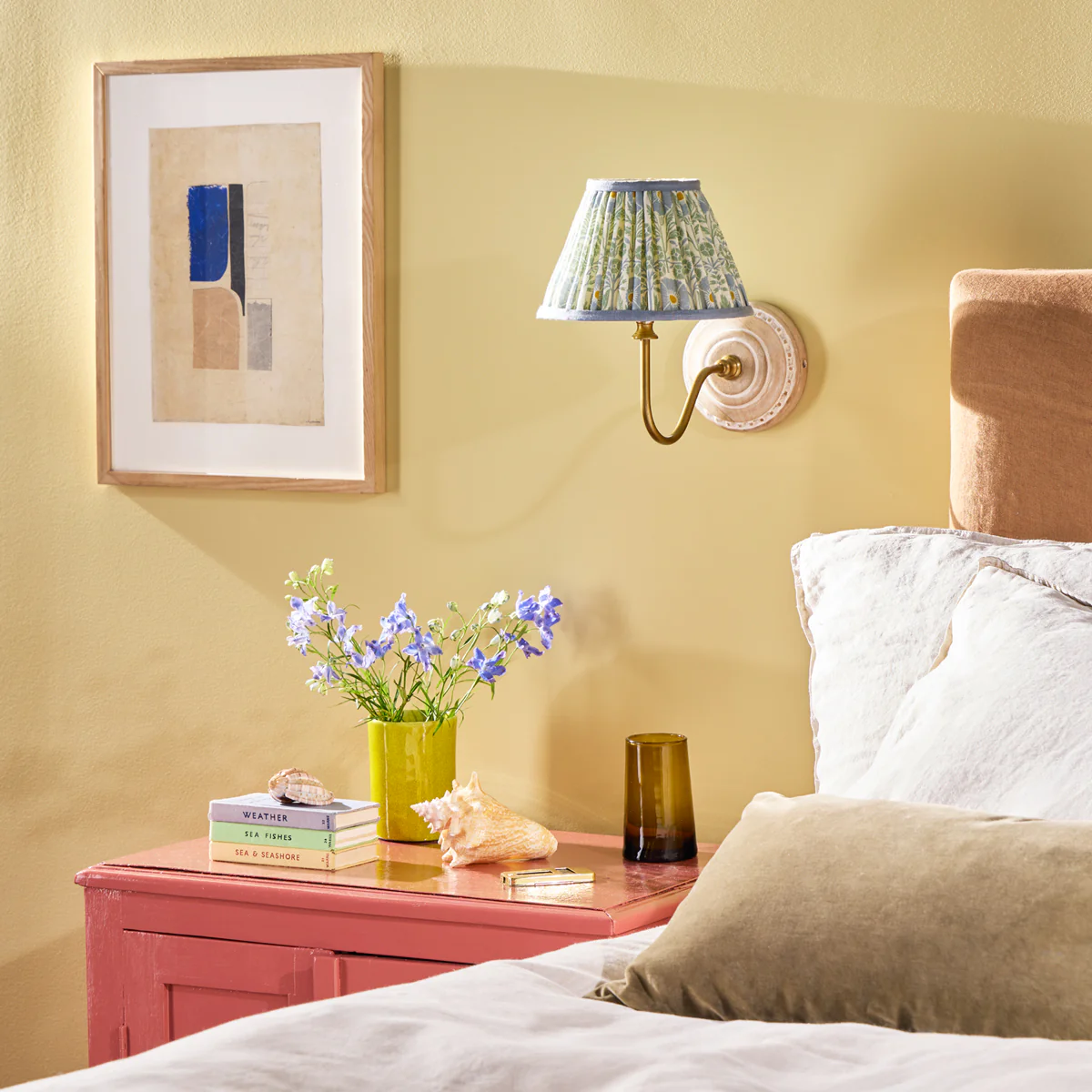 16cm empire shade in beryl 'poppies' linen by Ellen Merchant - Image 3