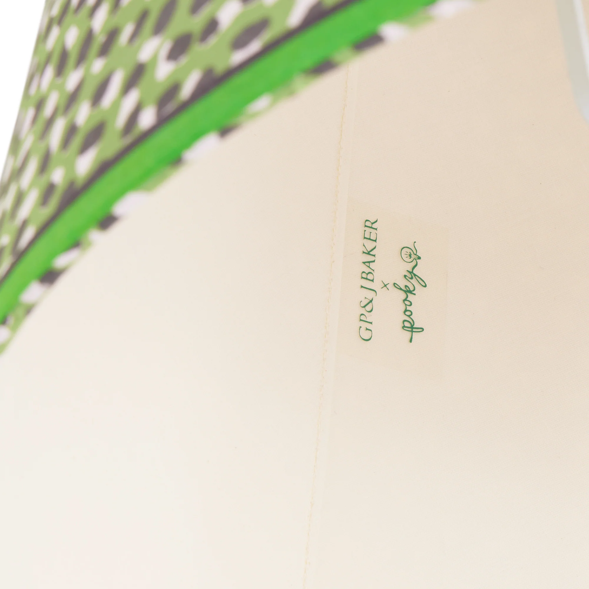 16cm empire shade in emerald, black and white Polka Dot paper by GP & J Baker - Image 4