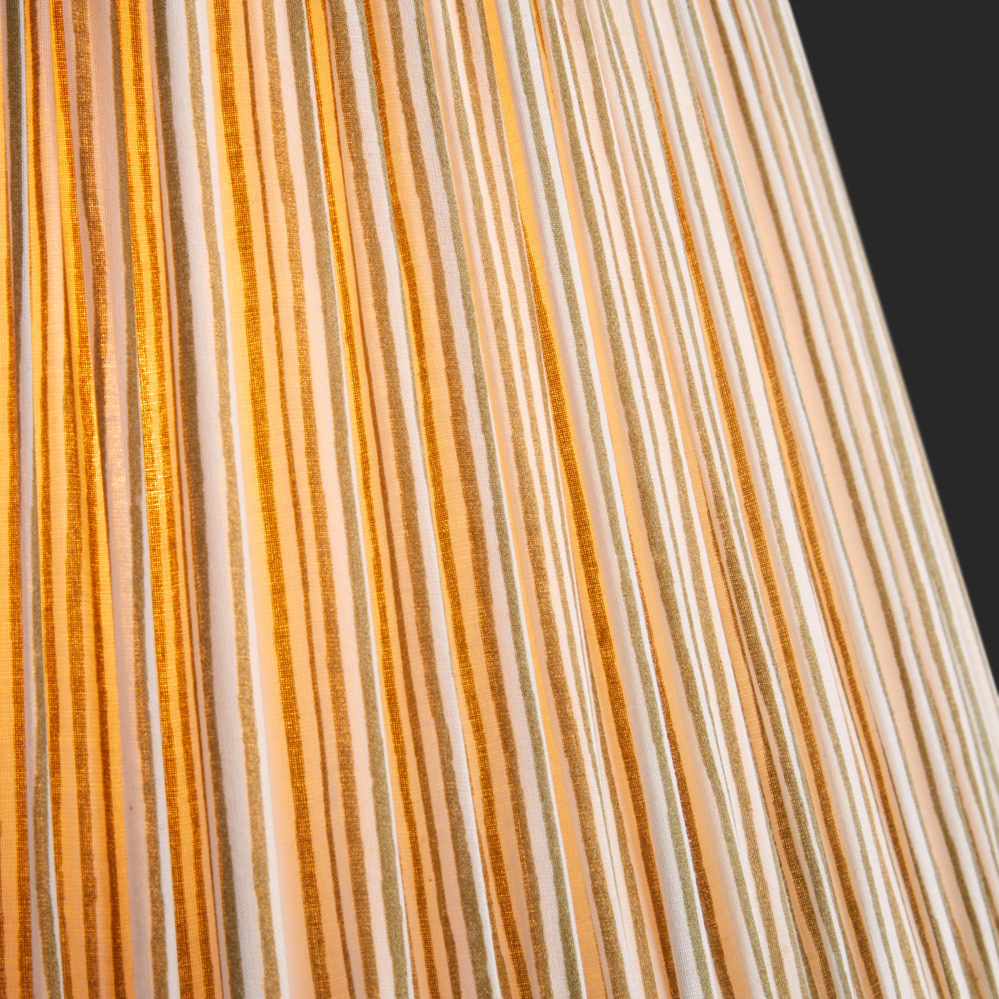 16cm empire shade in green candy stripe block printed cotton - Image 3