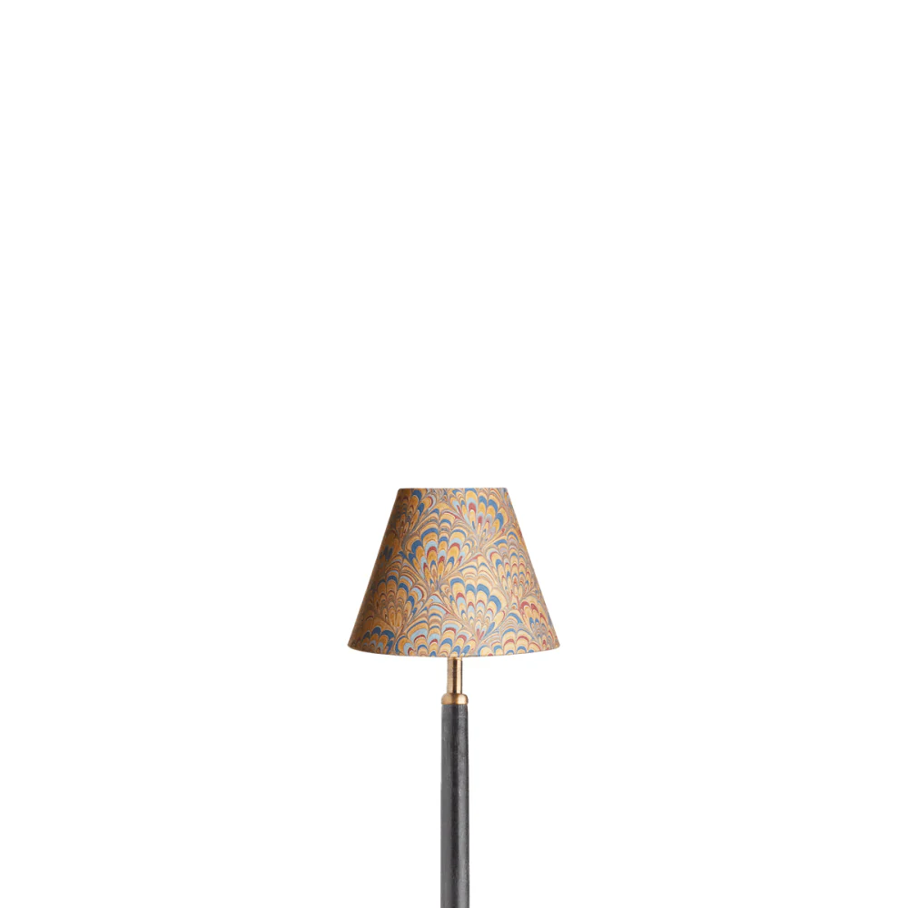 16cm empire shade in hand made marbled paper in golden piave