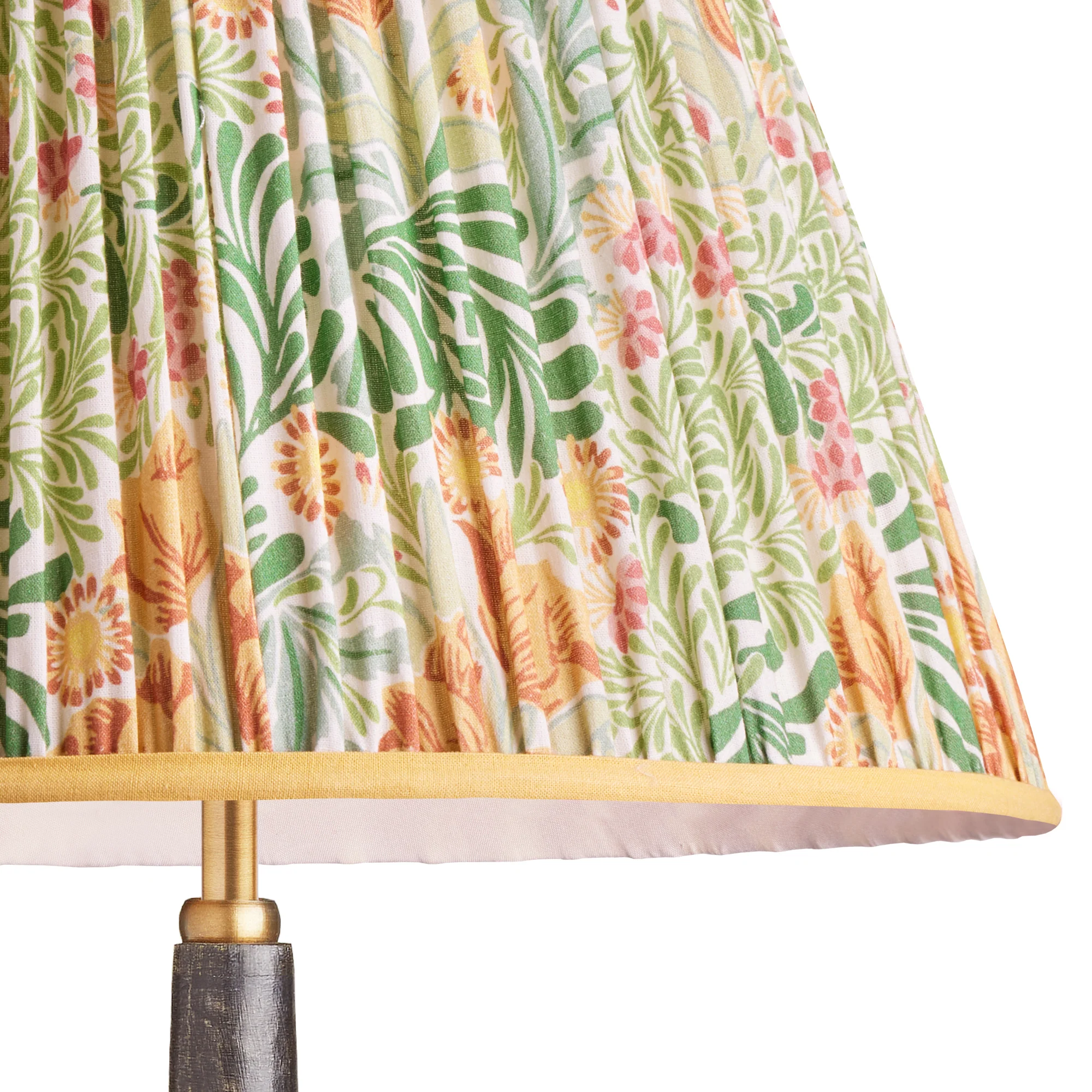 16cm empire shade in herball and weld Bower printed cotton by Morris & Co. - Image 2