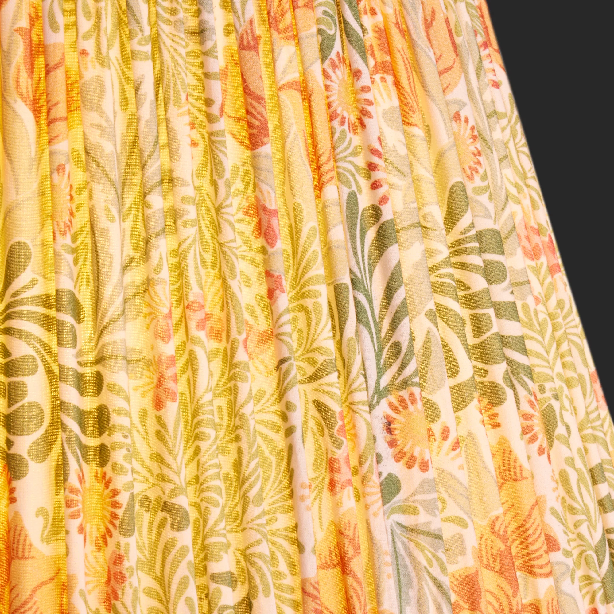 16cm empire shade in herball and weld Bower printed cotton by Morris & Co. - Image 3