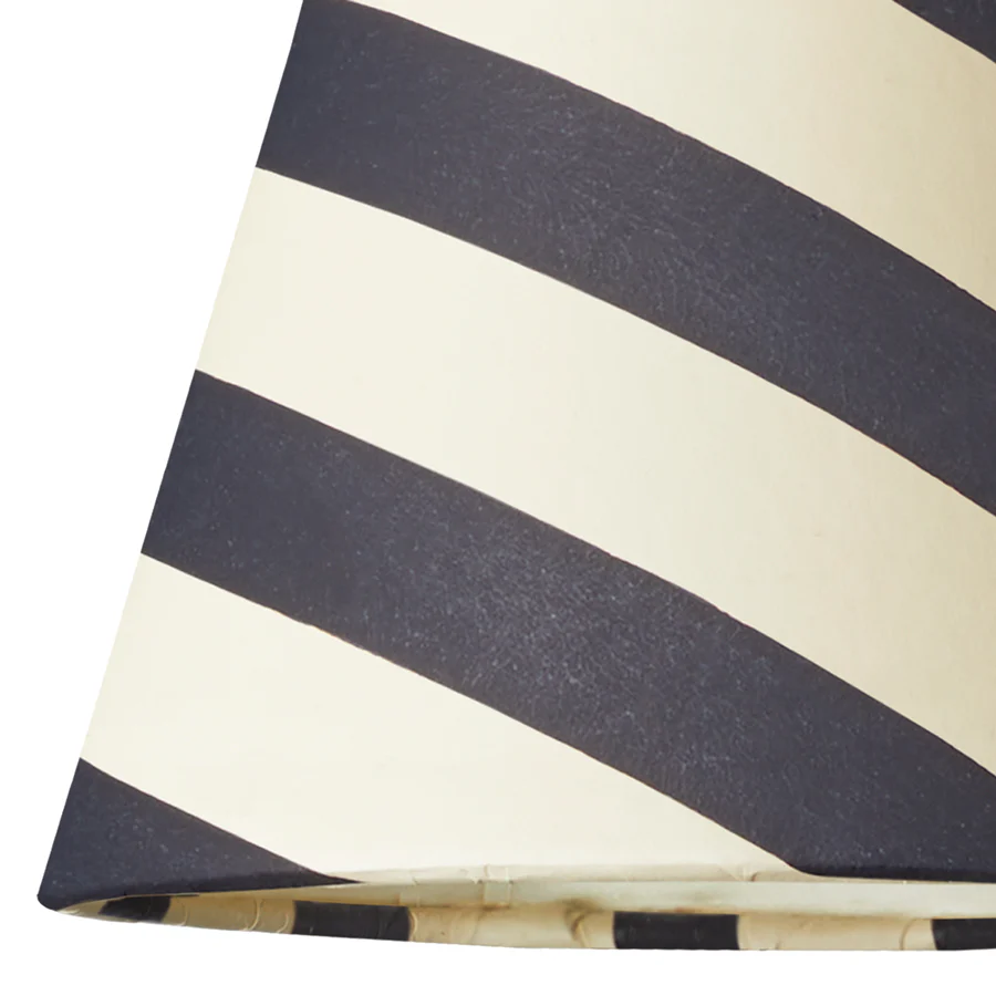16cm empire shade in jet stripes hand painted card - Image 3