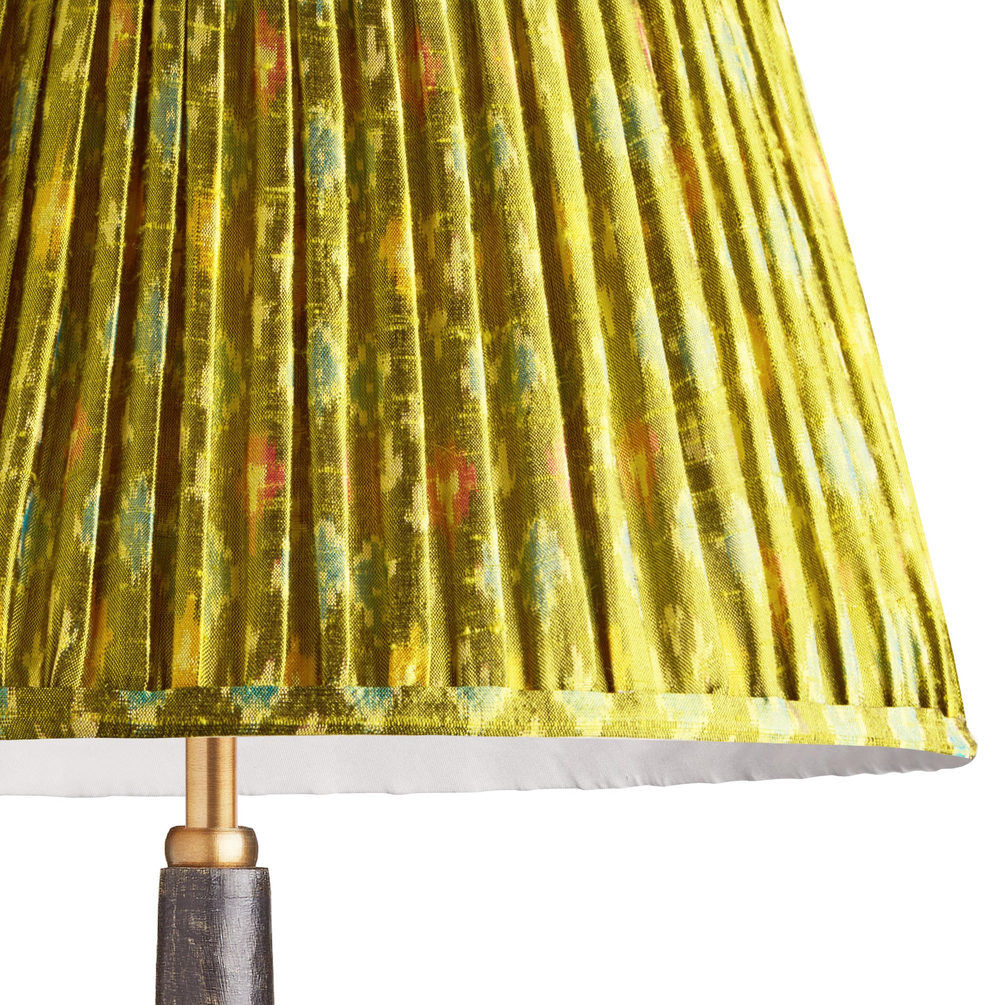 16cm empire shade in lemon and lime slub silk - Image 2