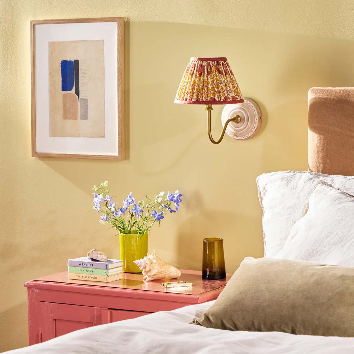 16cm empire shade in papavero 'poppies' linen by Ellen Merchant - Image 3