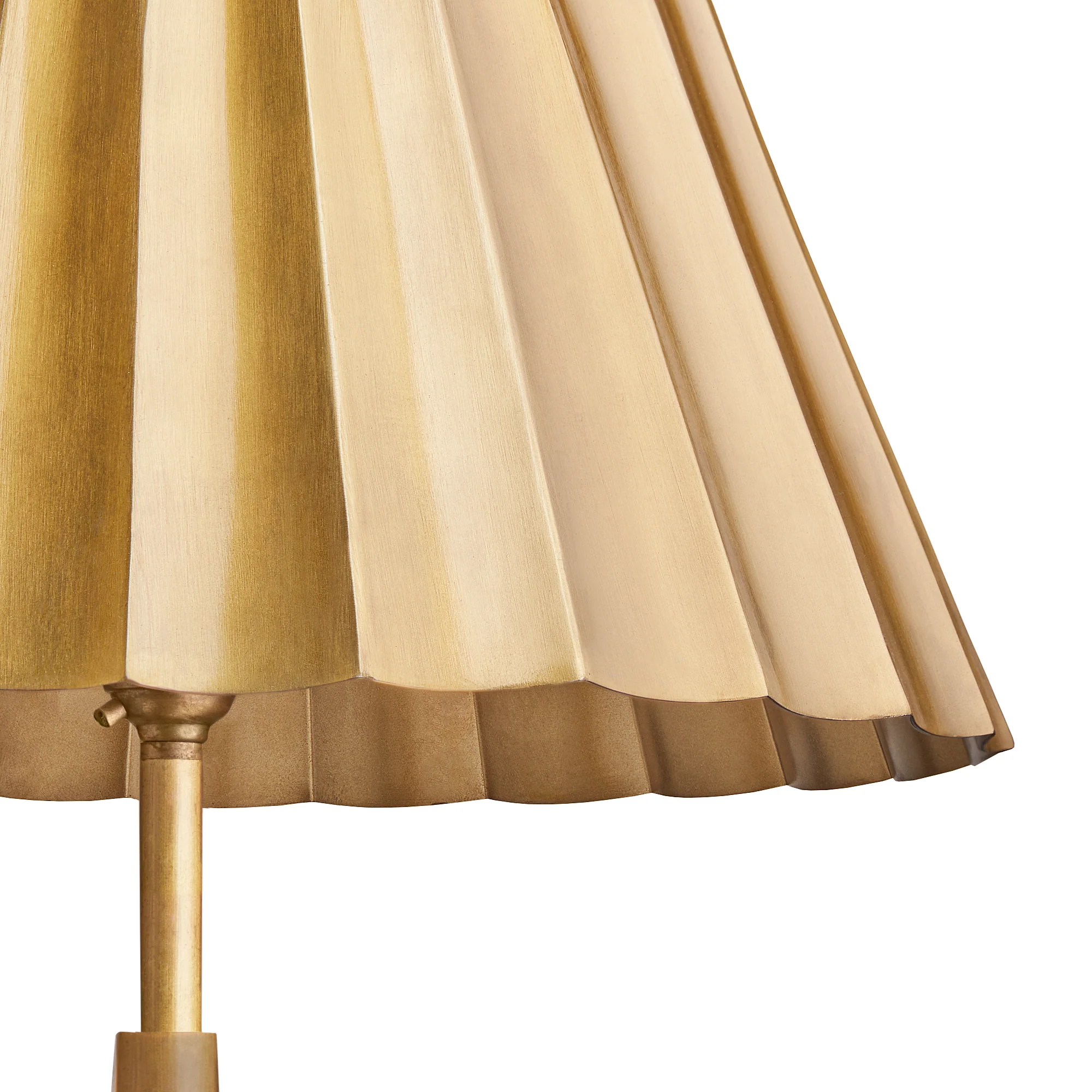 16cm empire Ruckle shade in brass