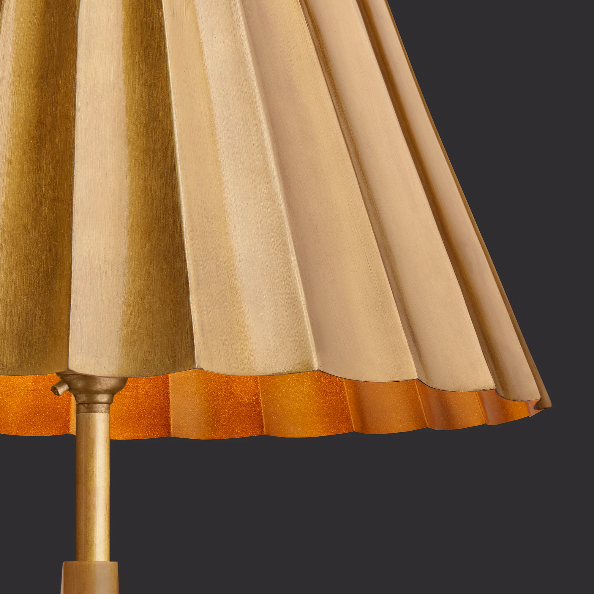 16cm empire Ruckle shade in brass - Image 2