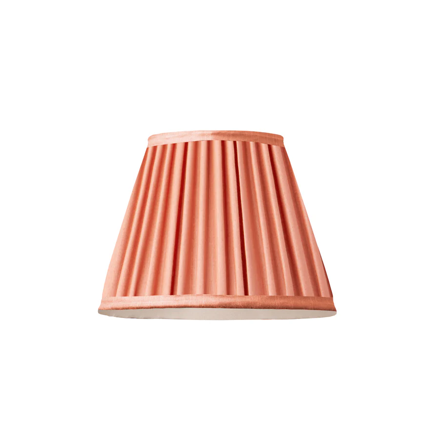 18cm pendant shade in Coral silk
