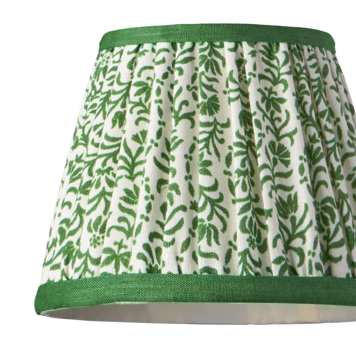 18cm pendant shade in Emerald 'Posy' linen by Ellen Merchant - Image 2