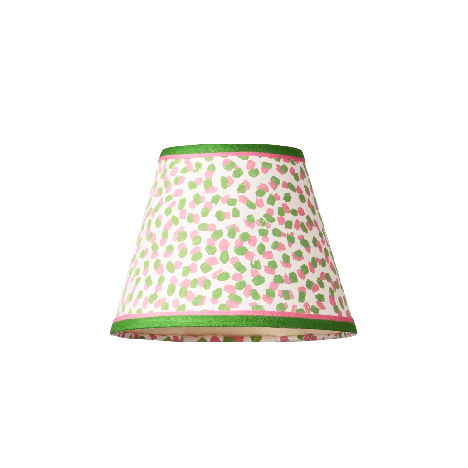 18cm pendant shade in pink and green Polka Dot paper by GP & J Baker