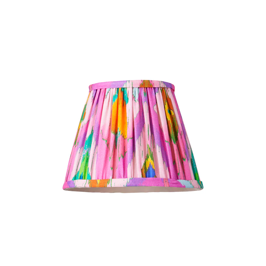 18cm pendant shade in pink mala ikat by Matthew Williamson