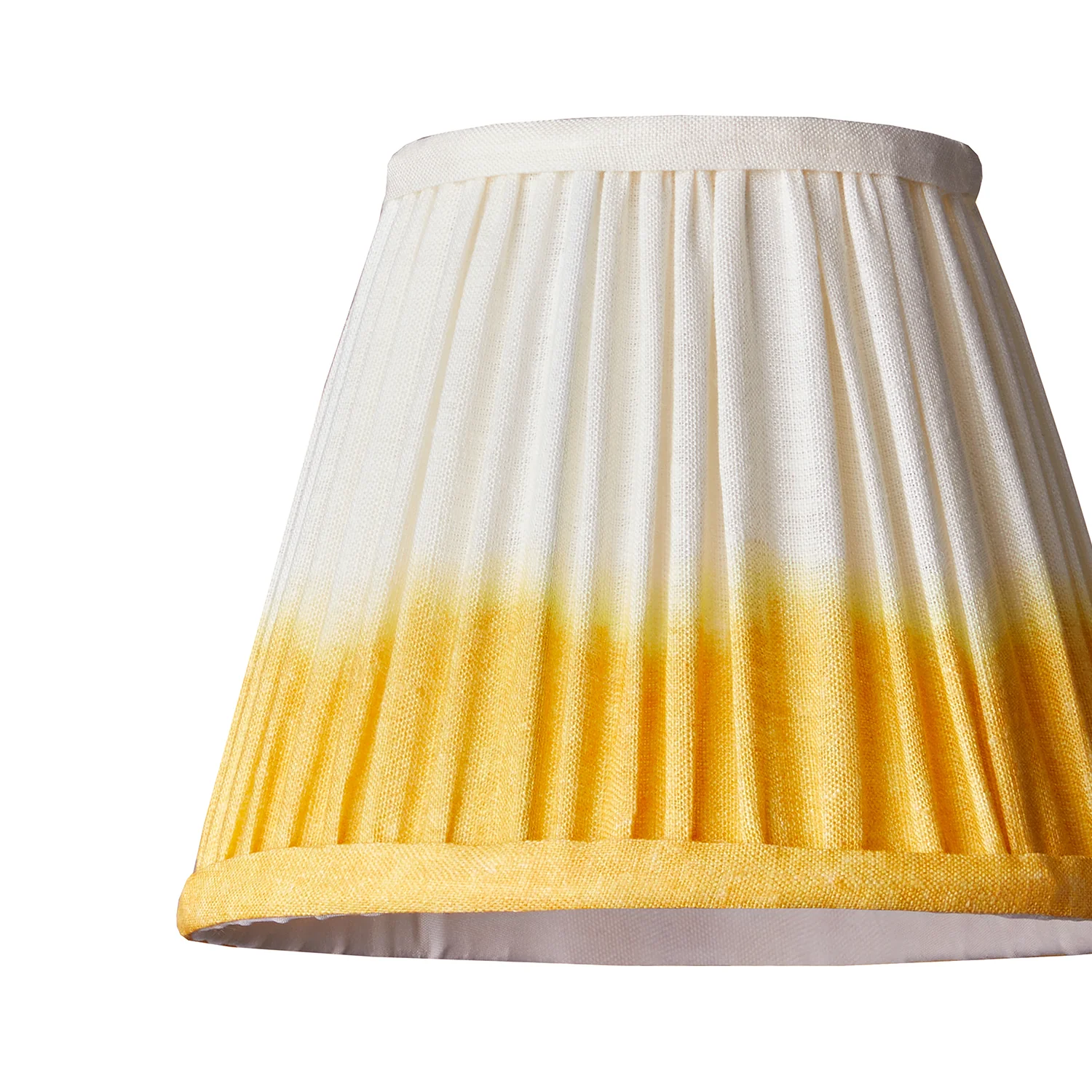 18cm pendant shade in yellow shibori linen - Image 2