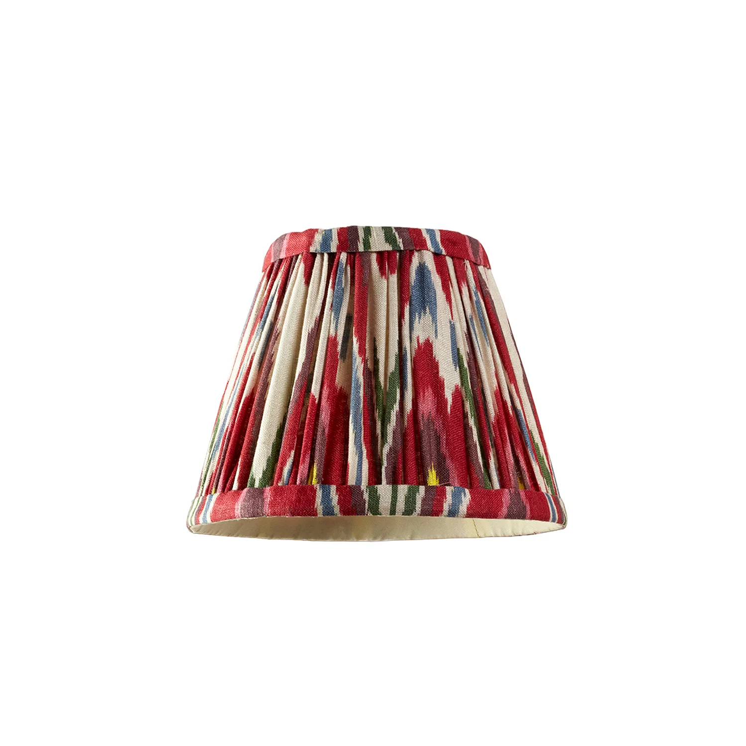 18cm Straight Empire Pendant shade in Printed Linen Ikat Heraldic