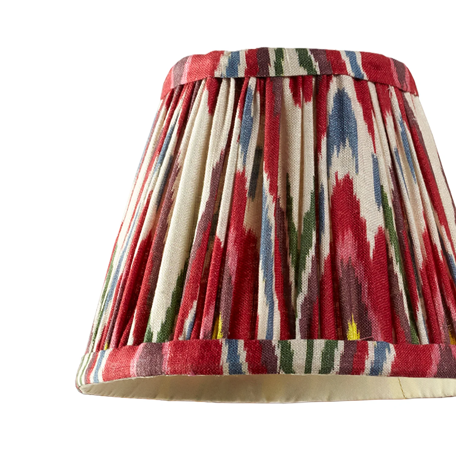 18cm Straight Empire Pendant shade in Printed Linen Ikat Heraldic - Image 2