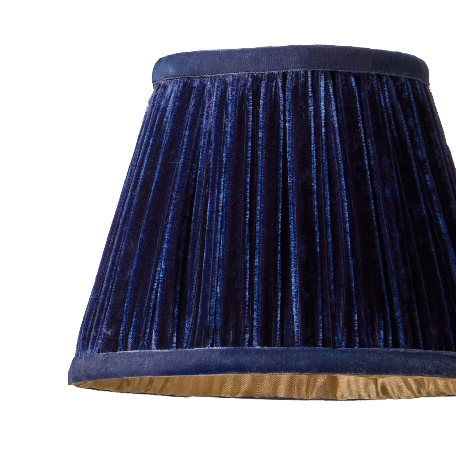 18cm Straight empire pendant shade in Royal Blue Silk Velvet - Image 2