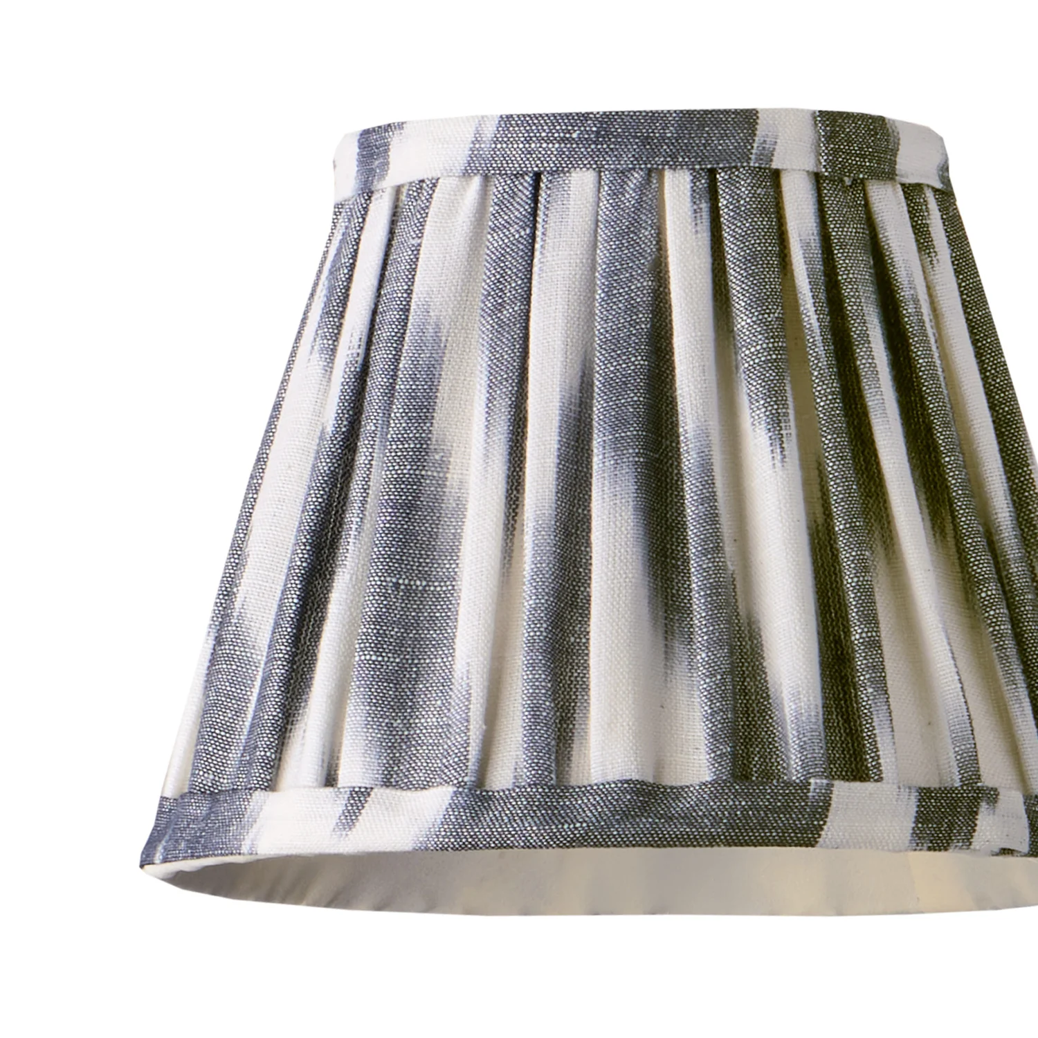 18cm straight empire pendant shade in woven black zig zag linen ikat - Image 2
