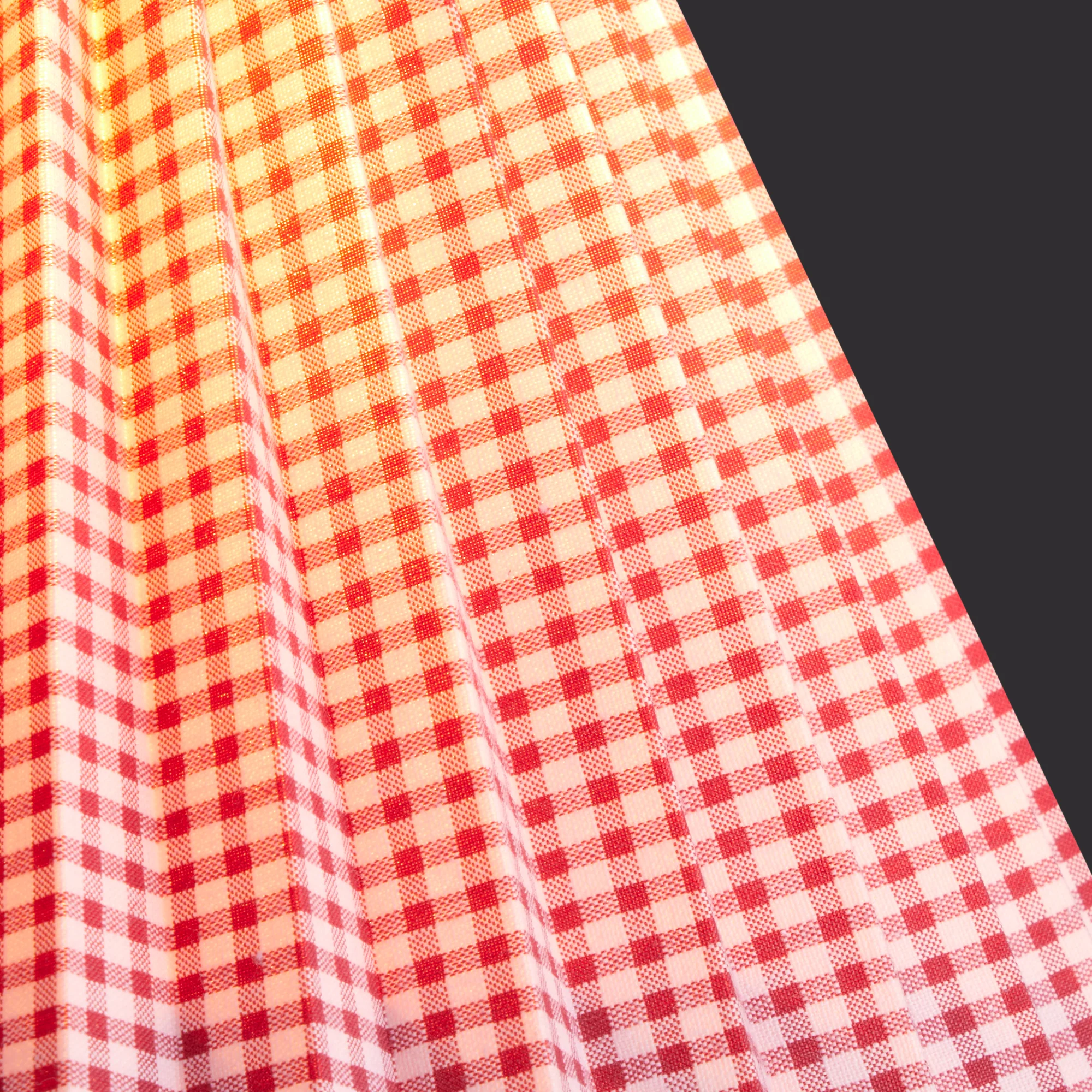 20cm empire folded shade in maroon and cream gingham - Image 3