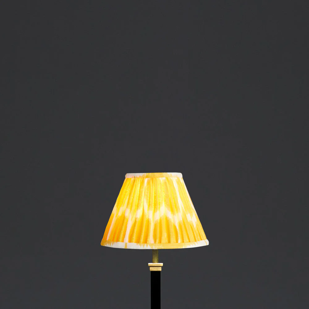 20cm empire printed linen ikat shade in yellow Yoda - Image 3