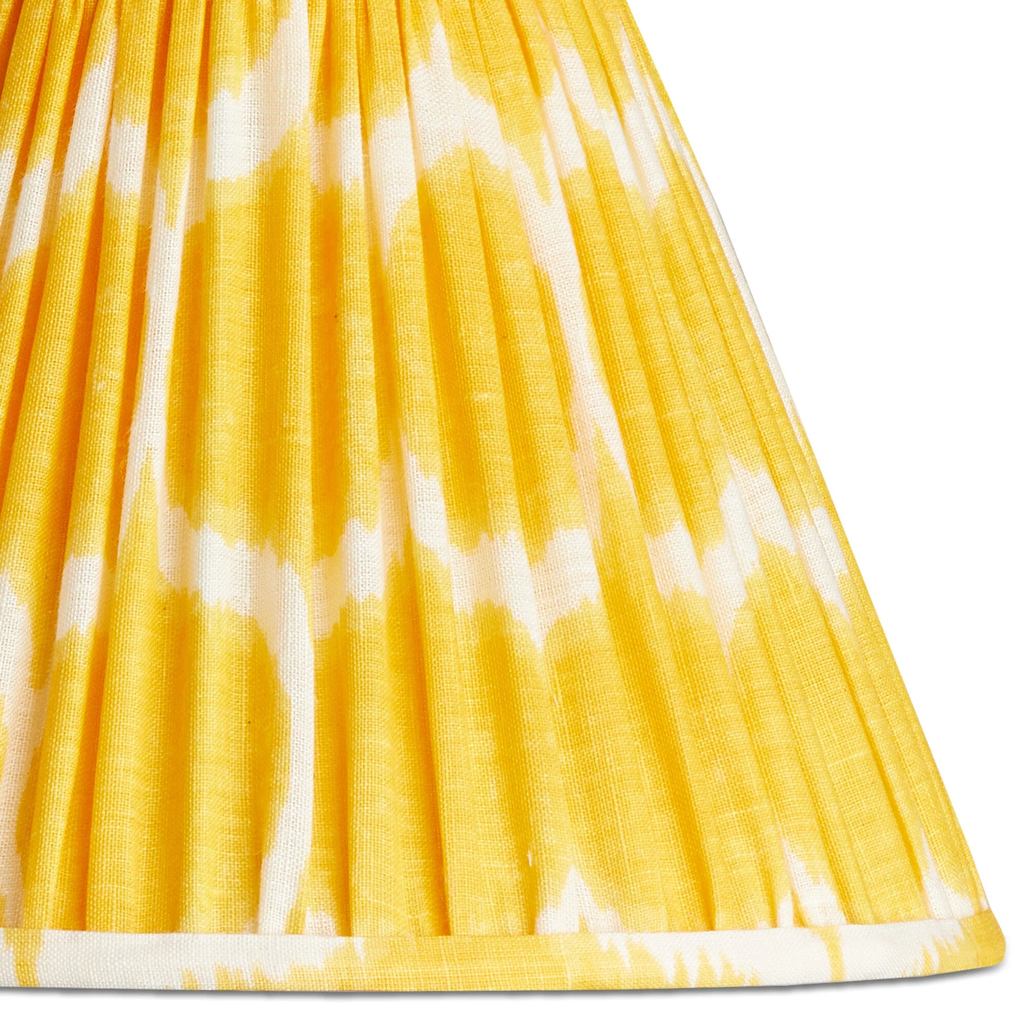 20cm empire printed linen ikat shade in yellow Yoda - Image 4