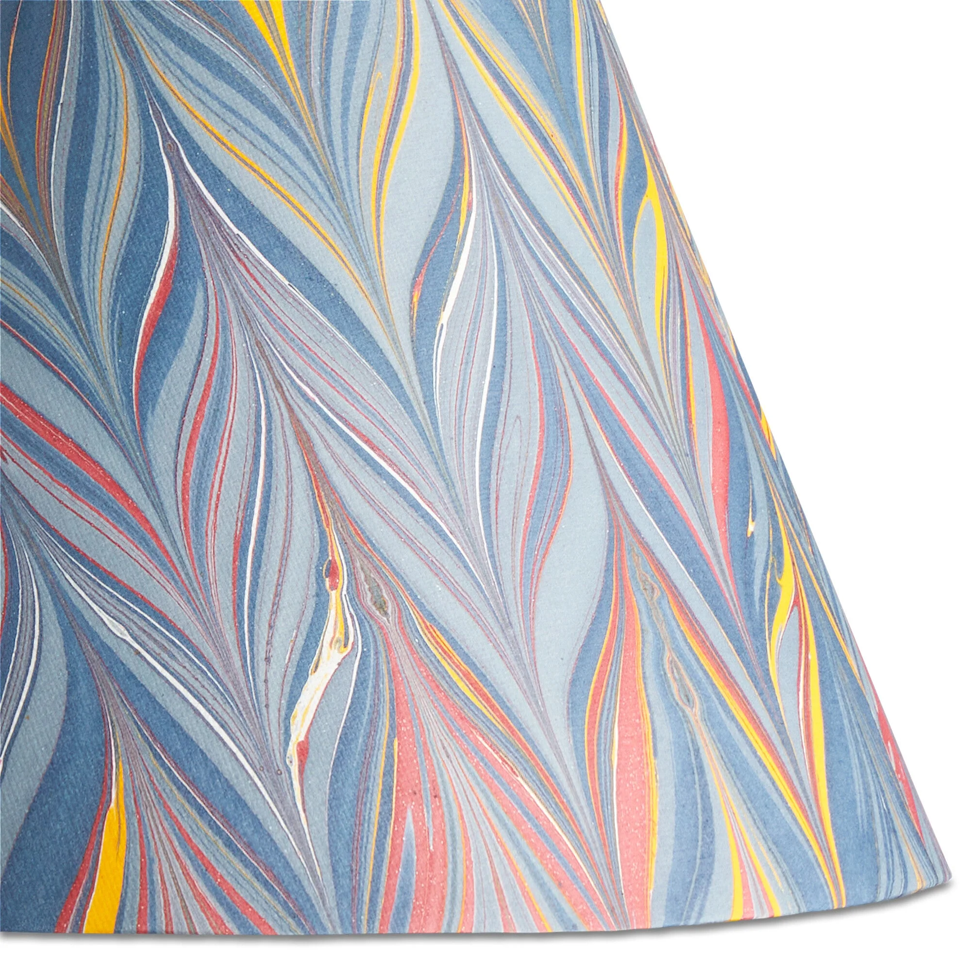 20cm empire shade in blue, yellow and red Brenta hand made marble paper - Image 5