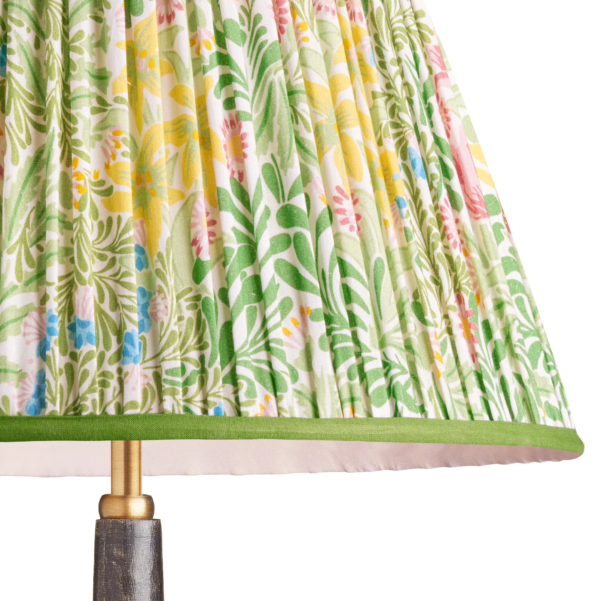 20cm empire shade in boughs green and rose Bower printed cotton by Morris & Co. - Image 2