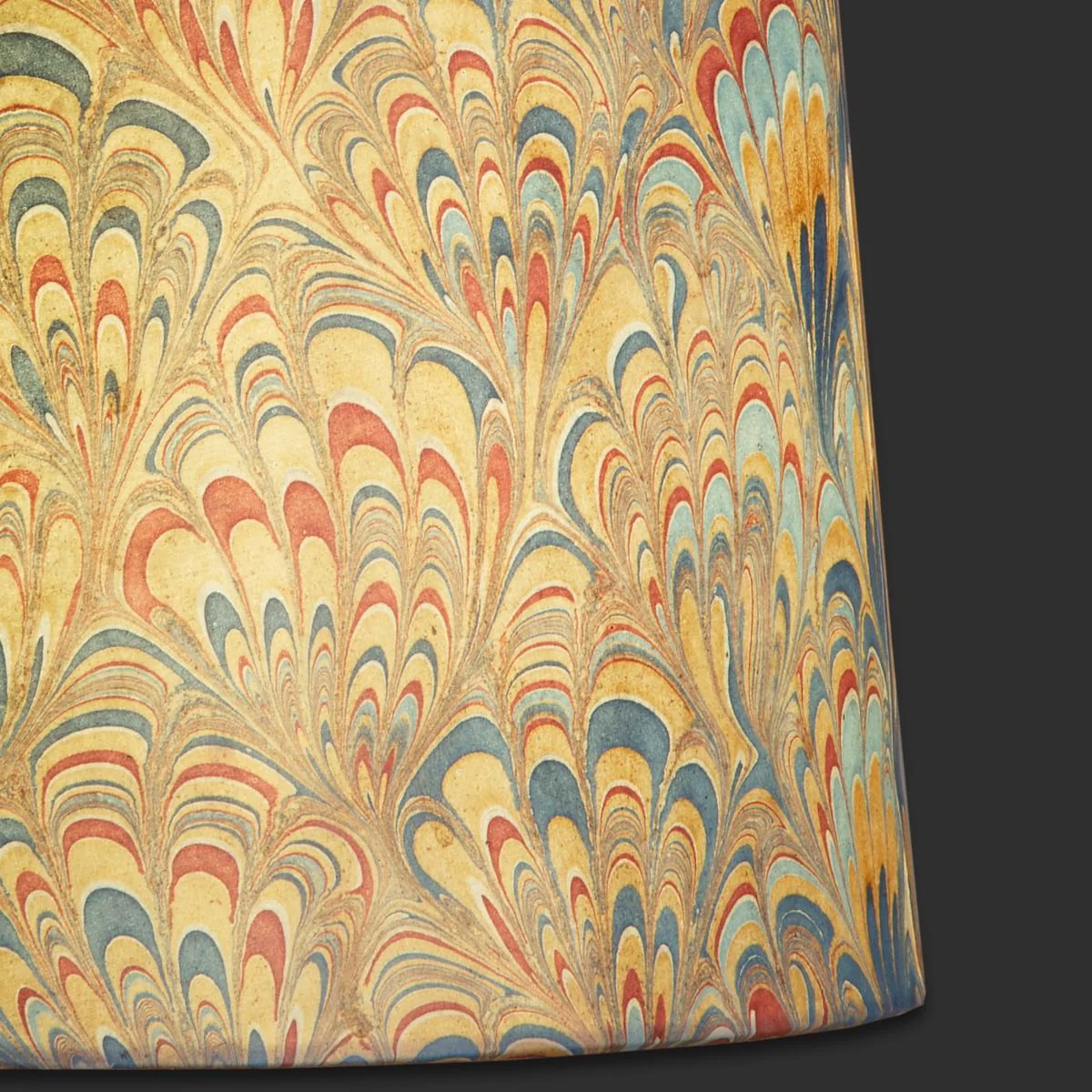 20cm empire shade in hand made marbled paper in golden piave - Image 3