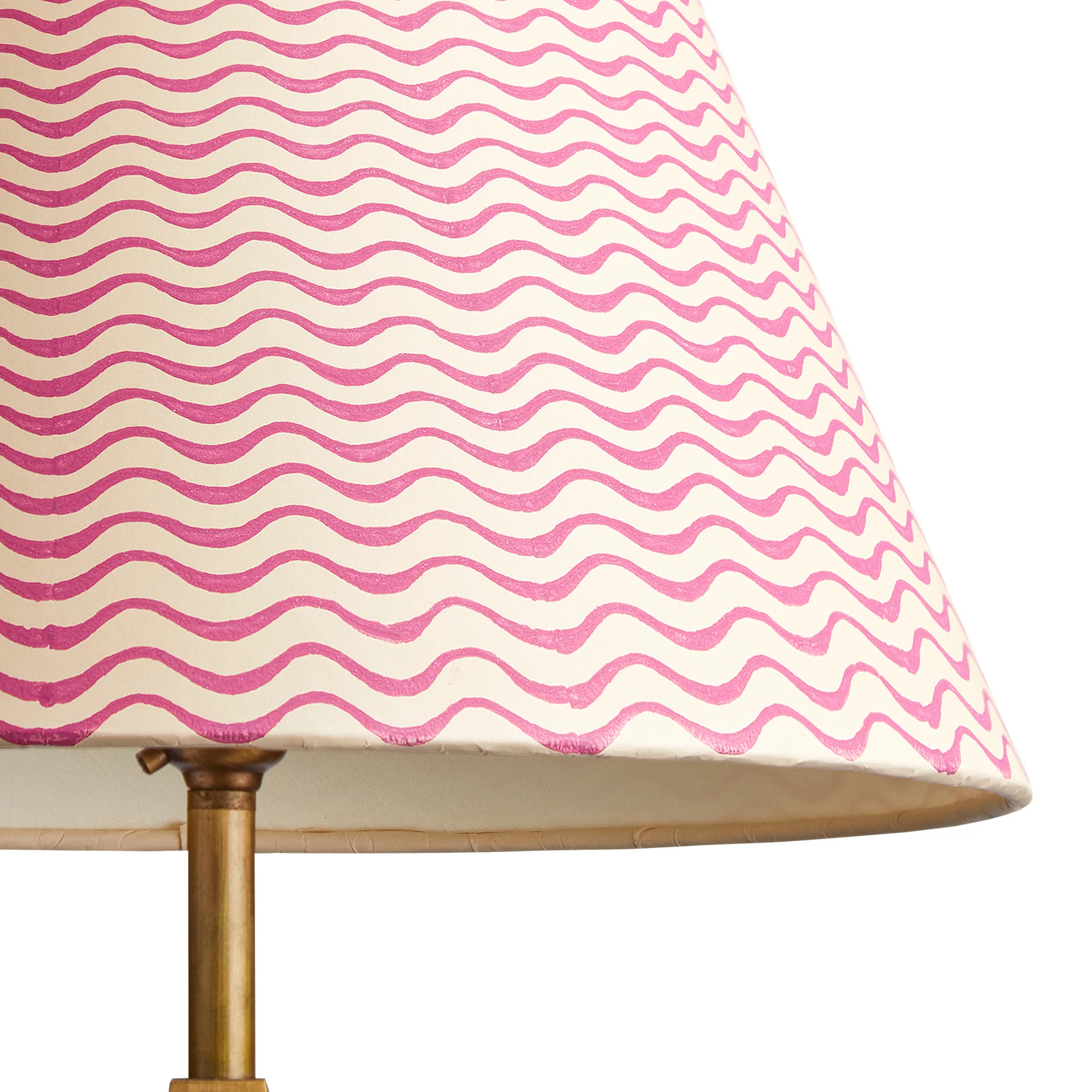 20cm empire shade in hot pink ripples hand painted card - Image 2
