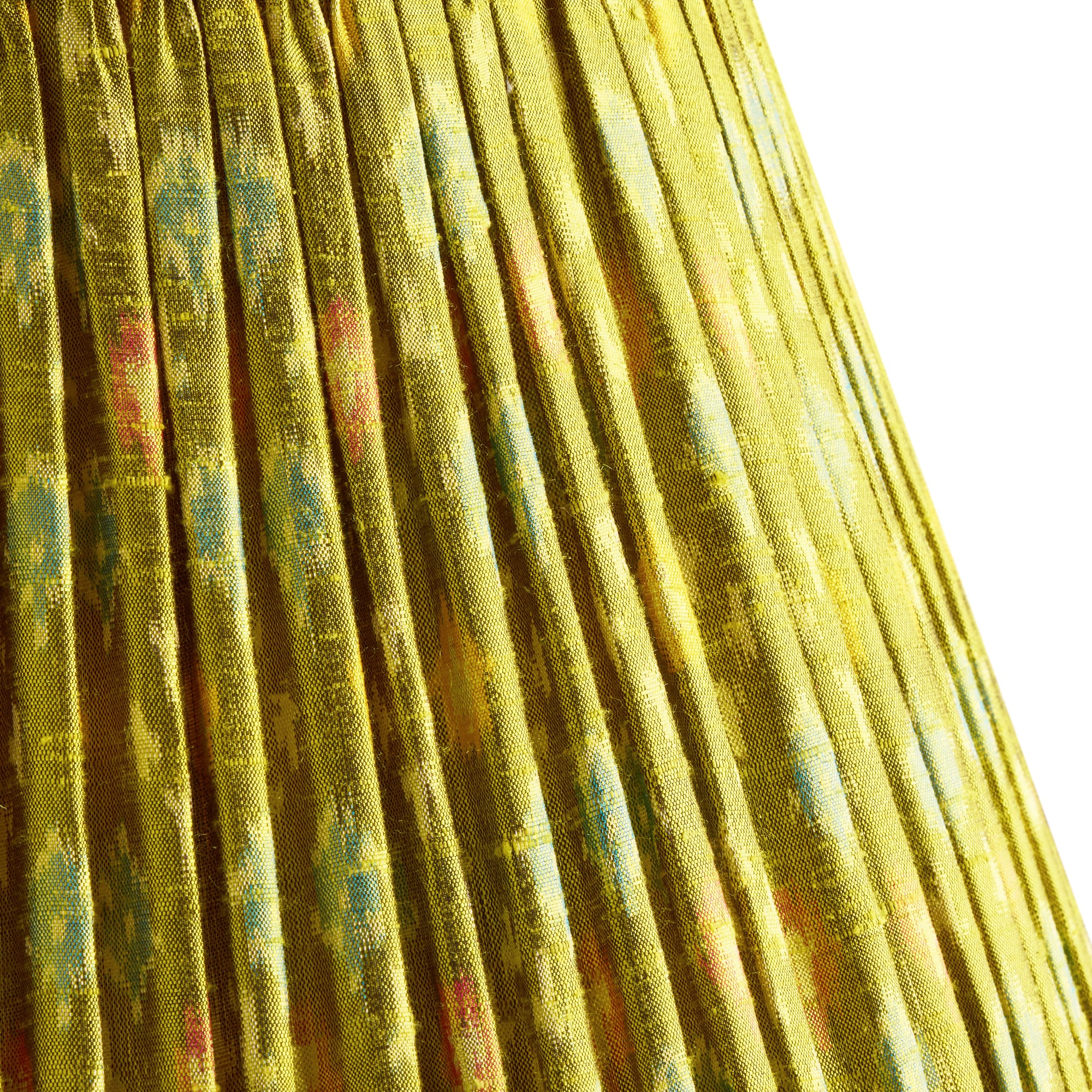 20cm empire shade in lemon and lime slub silk