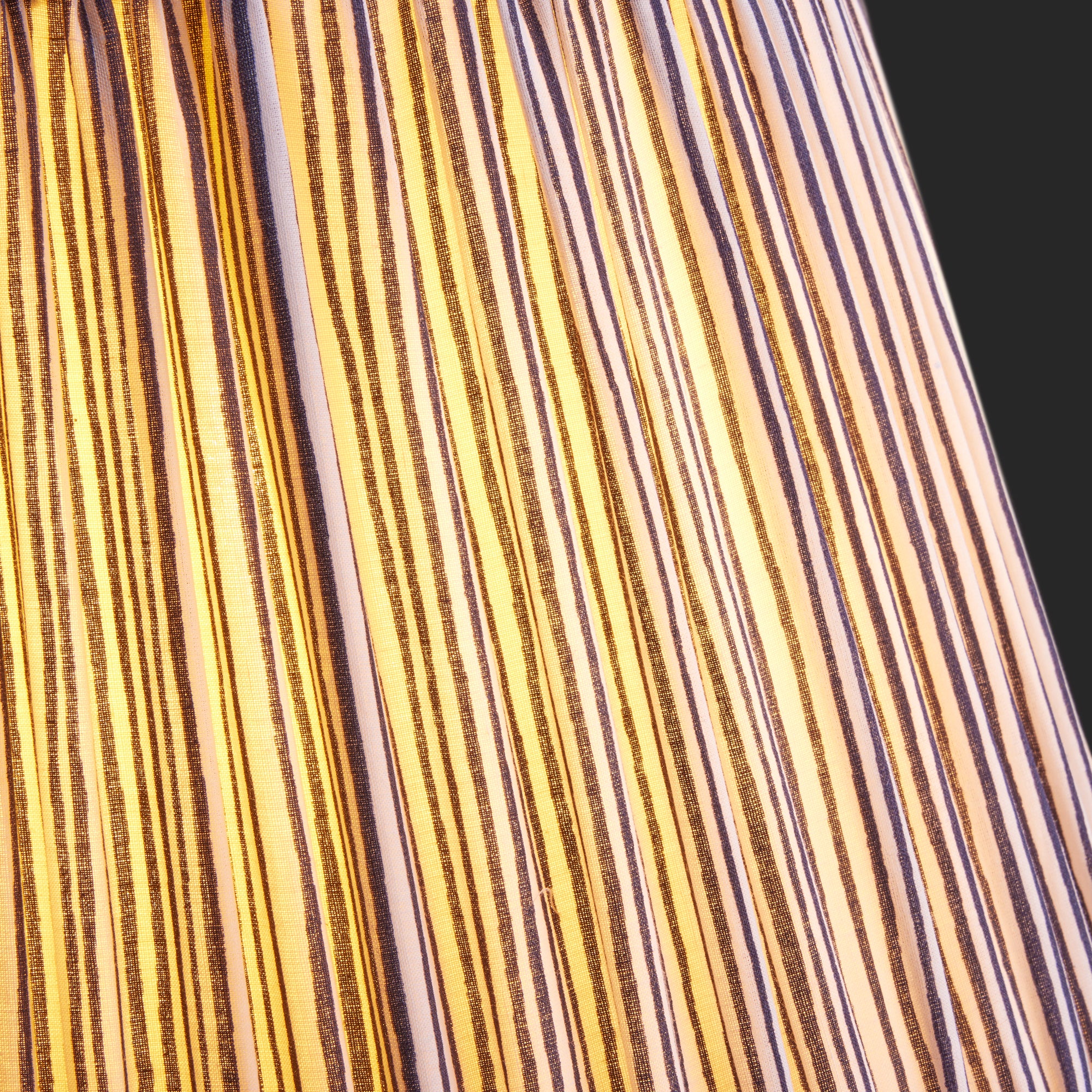 20cm empire shade in navy candy stripe block printed cotton - Image 3