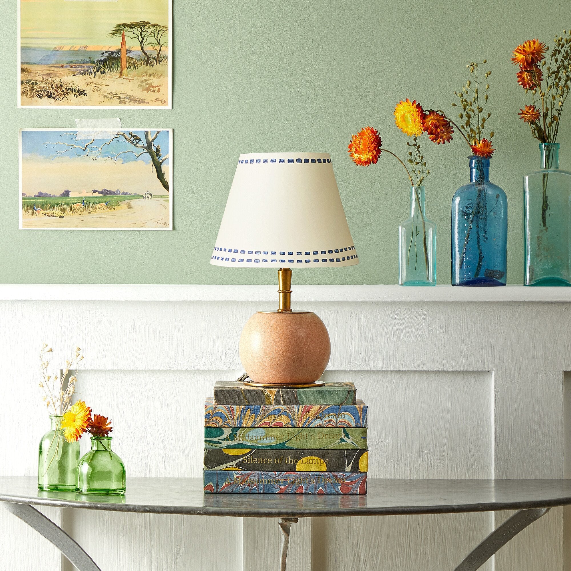 20cm empire shade in ocean tracks hand painted card - Image 8