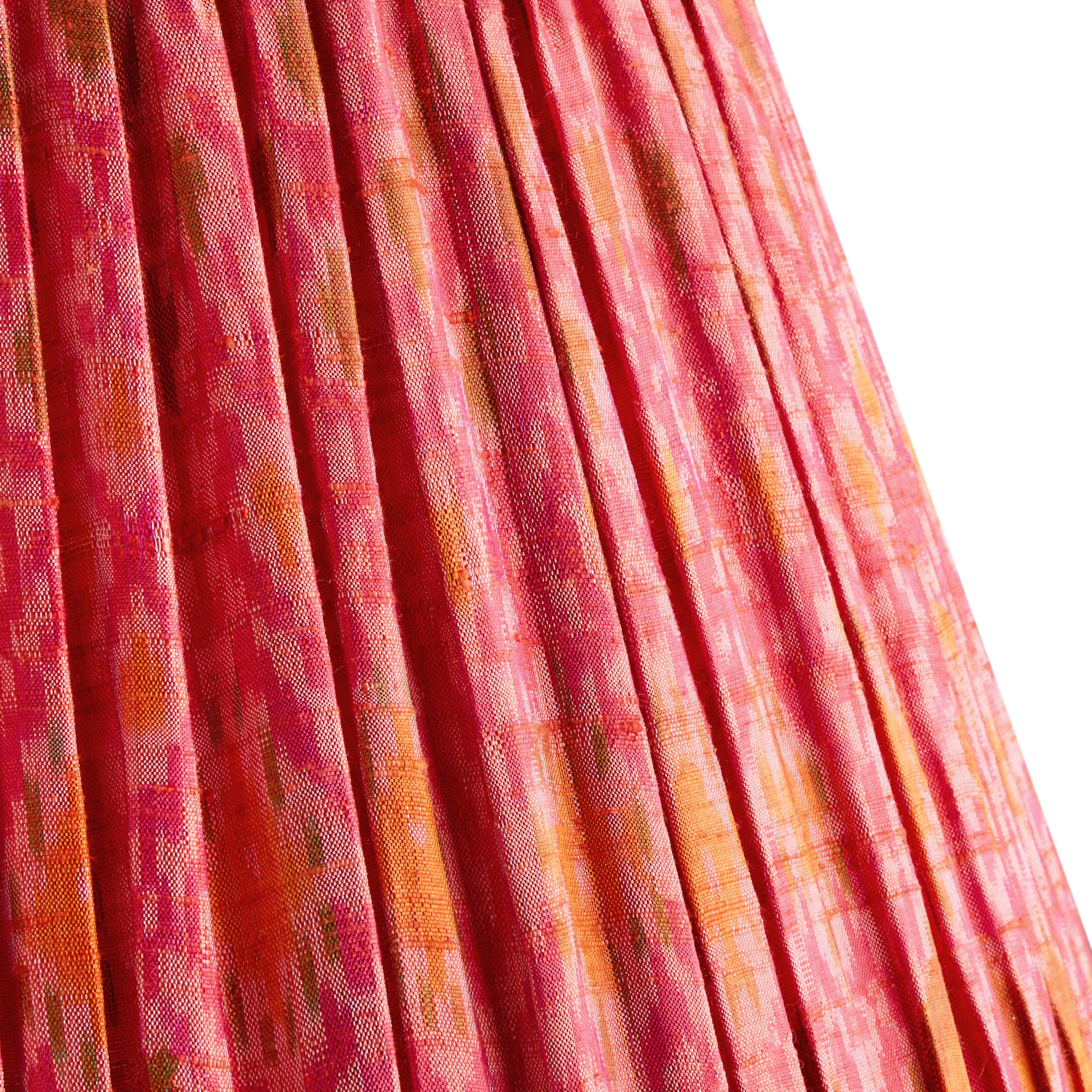 20cm empire shade in orange and raspberry slub silk