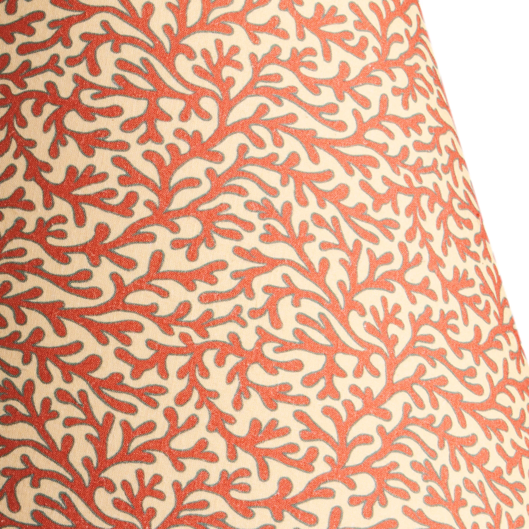 20cm empire shade in red aqua Tuffley cotton by GP & J Baker